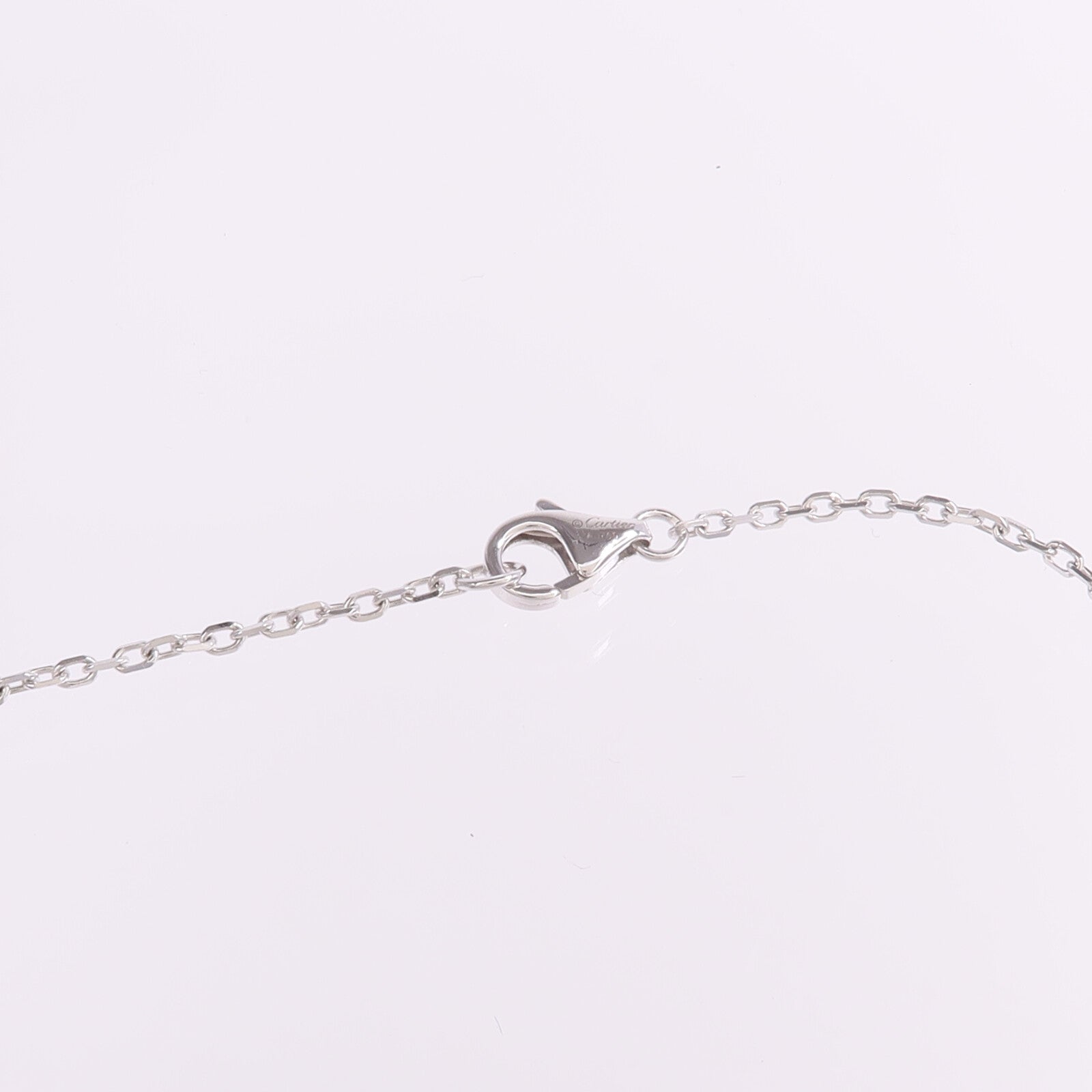CARTIER 18K白金Love Necklace Paved Diamond項鍊