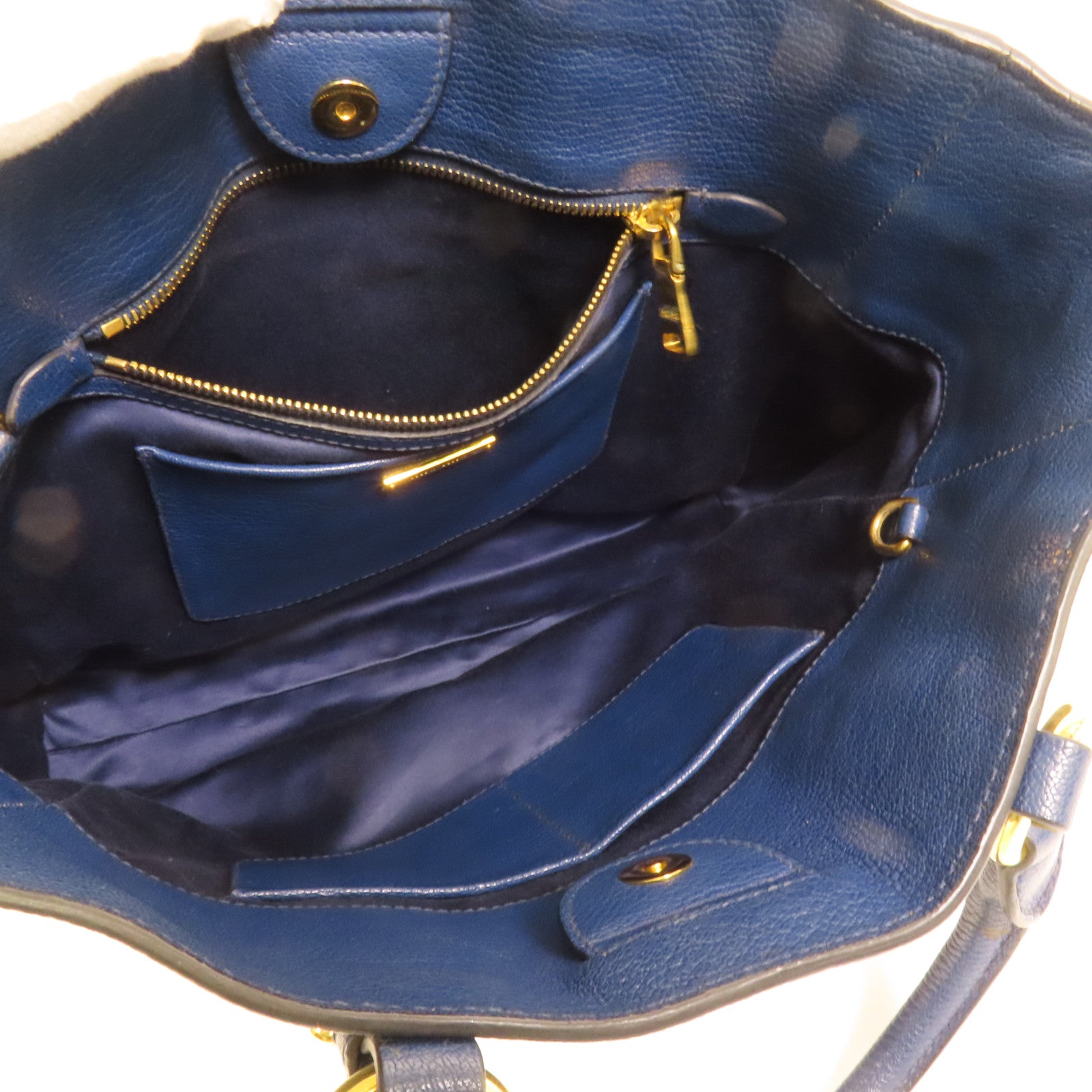 Miu Miu 【激減優惠】皮革2 Way Shoulder金扣手挽肩背兩用袋