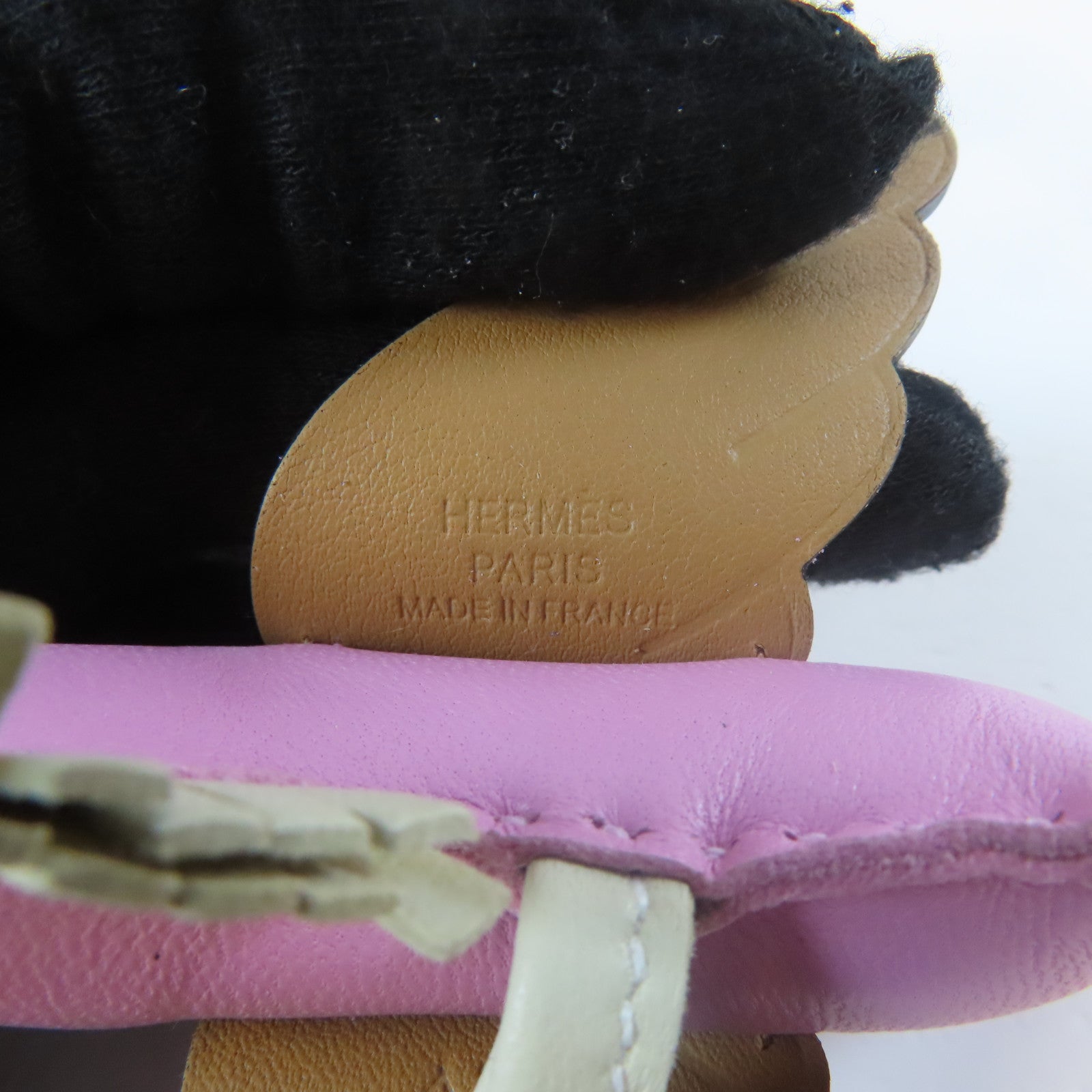 HERMES Veau Swift皮革Roedo Pegase PM掛飾新杜鵑桃色/啡色/白色