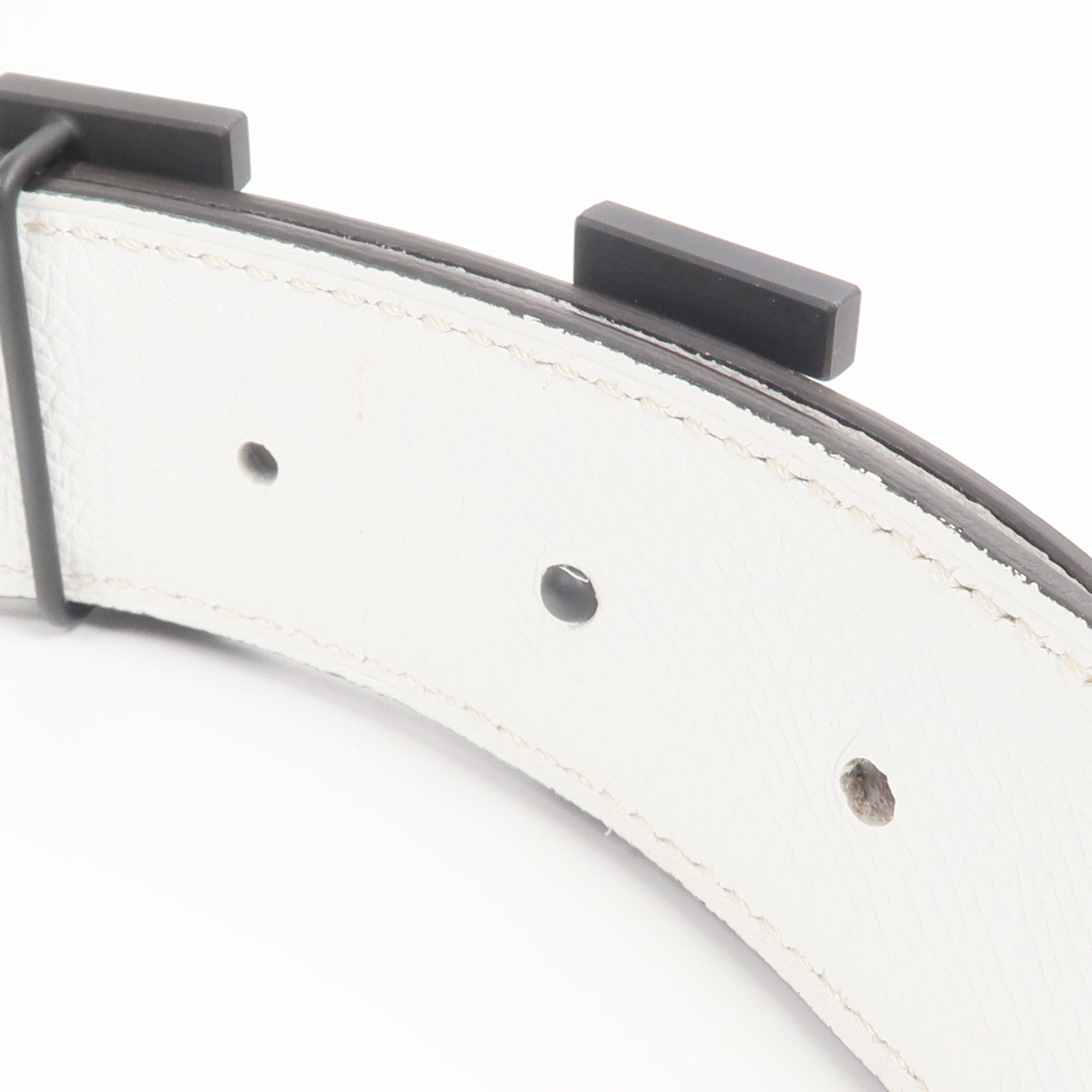 HERMES H Belt 90cm皮帶Etoupe/Blanc