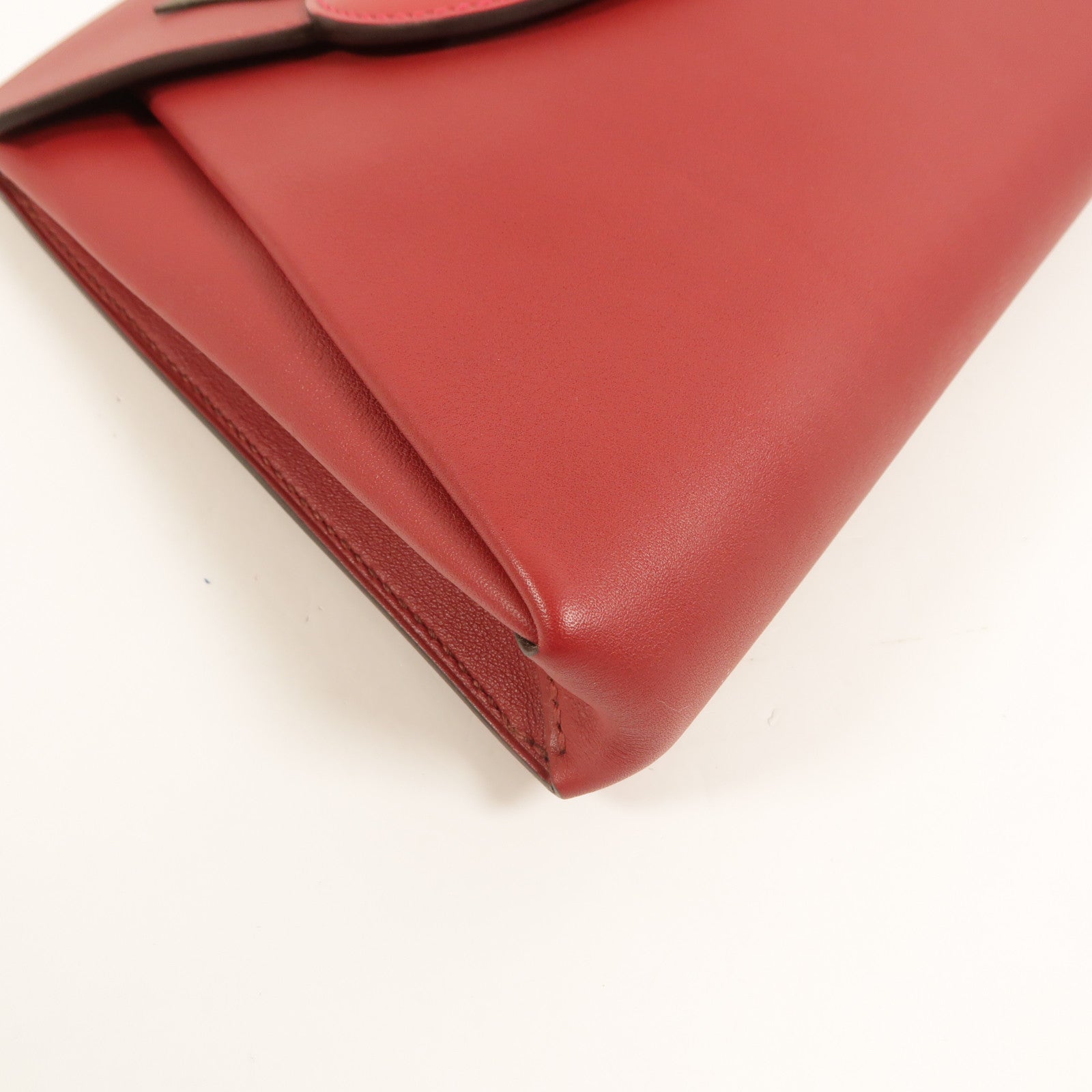 HERMES Swift/Tadelakt皮革Tutti Frutti Clutch手拿包RougeGrenat/RougeVif