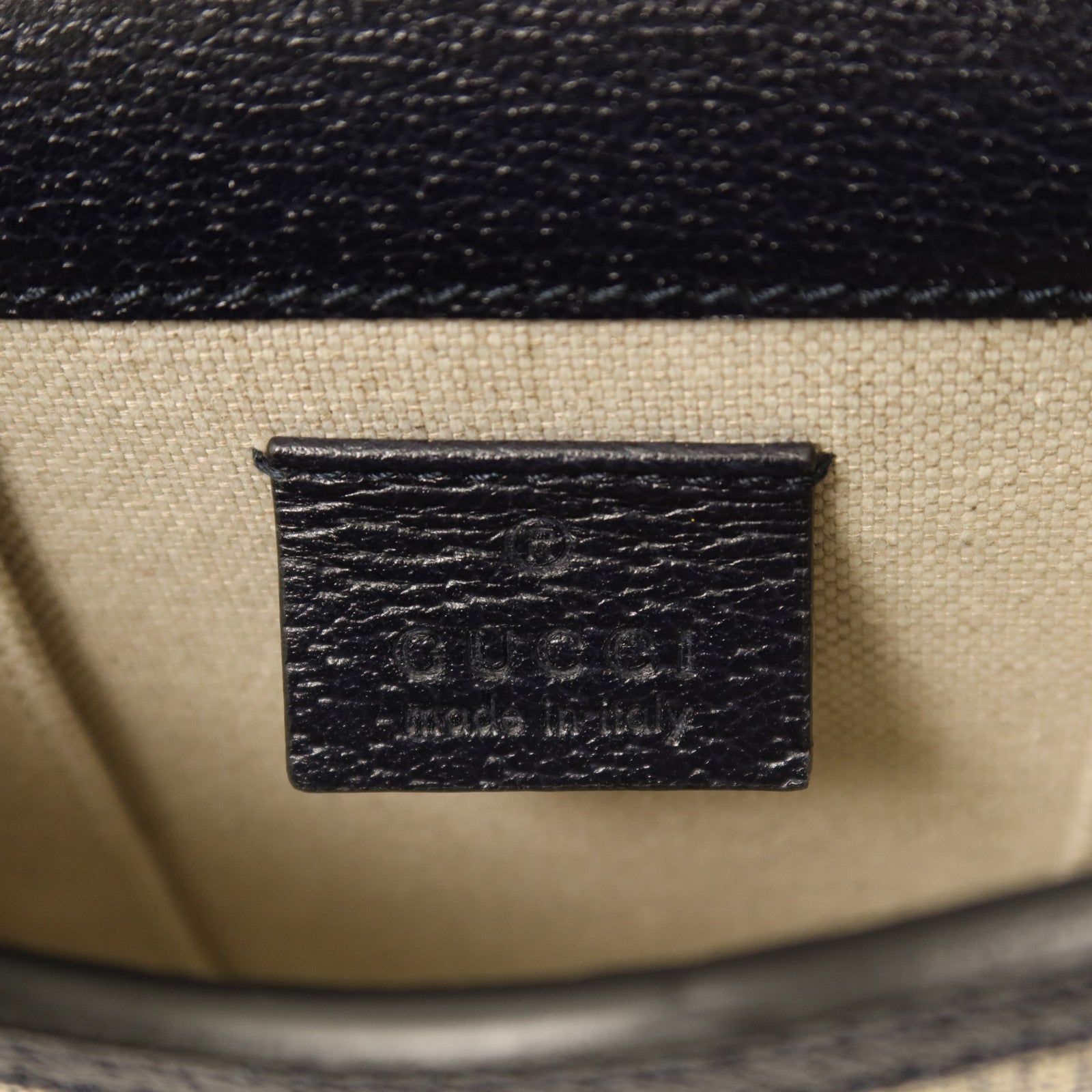 GUCCI 帆布1955 Horsebit銀扣肩背袋