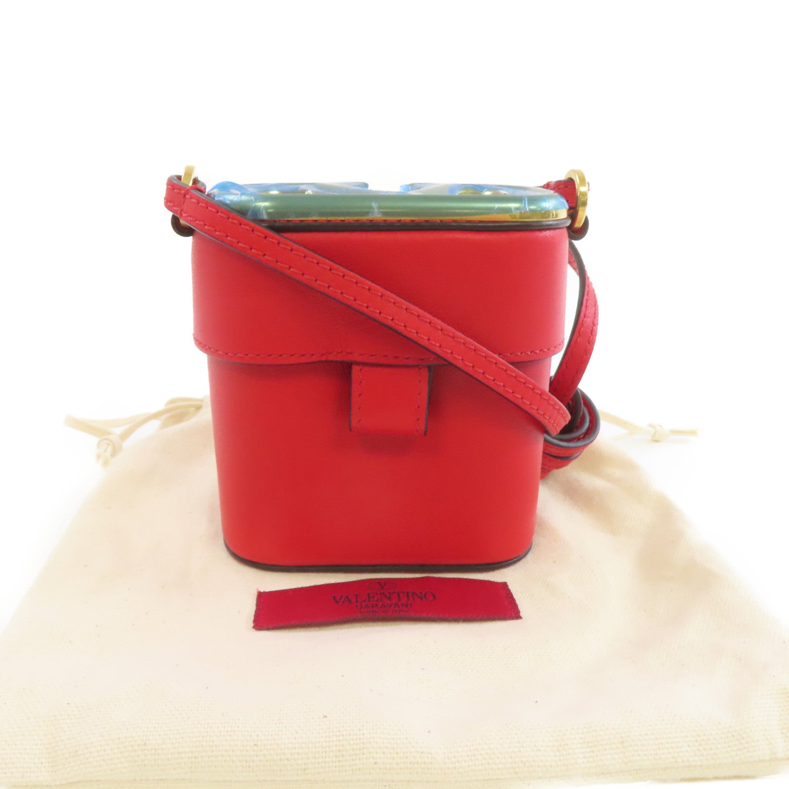 Valentino 【激減優惠】牛皮皮革Shoulder Bag肩背袋紅色