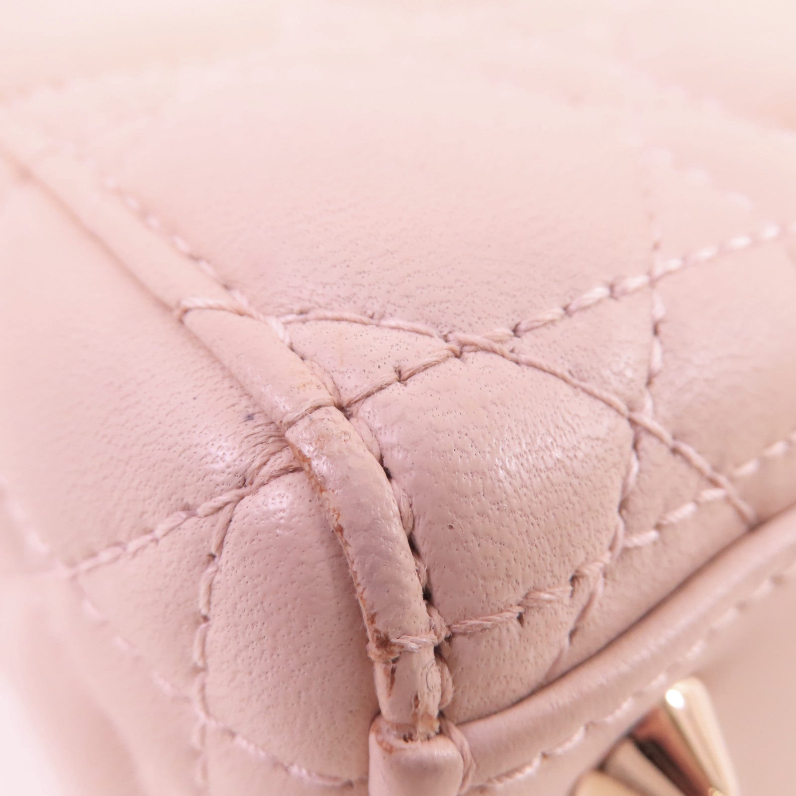 Dior 羊皮皮革Lady Dior Way Shoulder Bag金扣手挽肩背兩用袋裸色