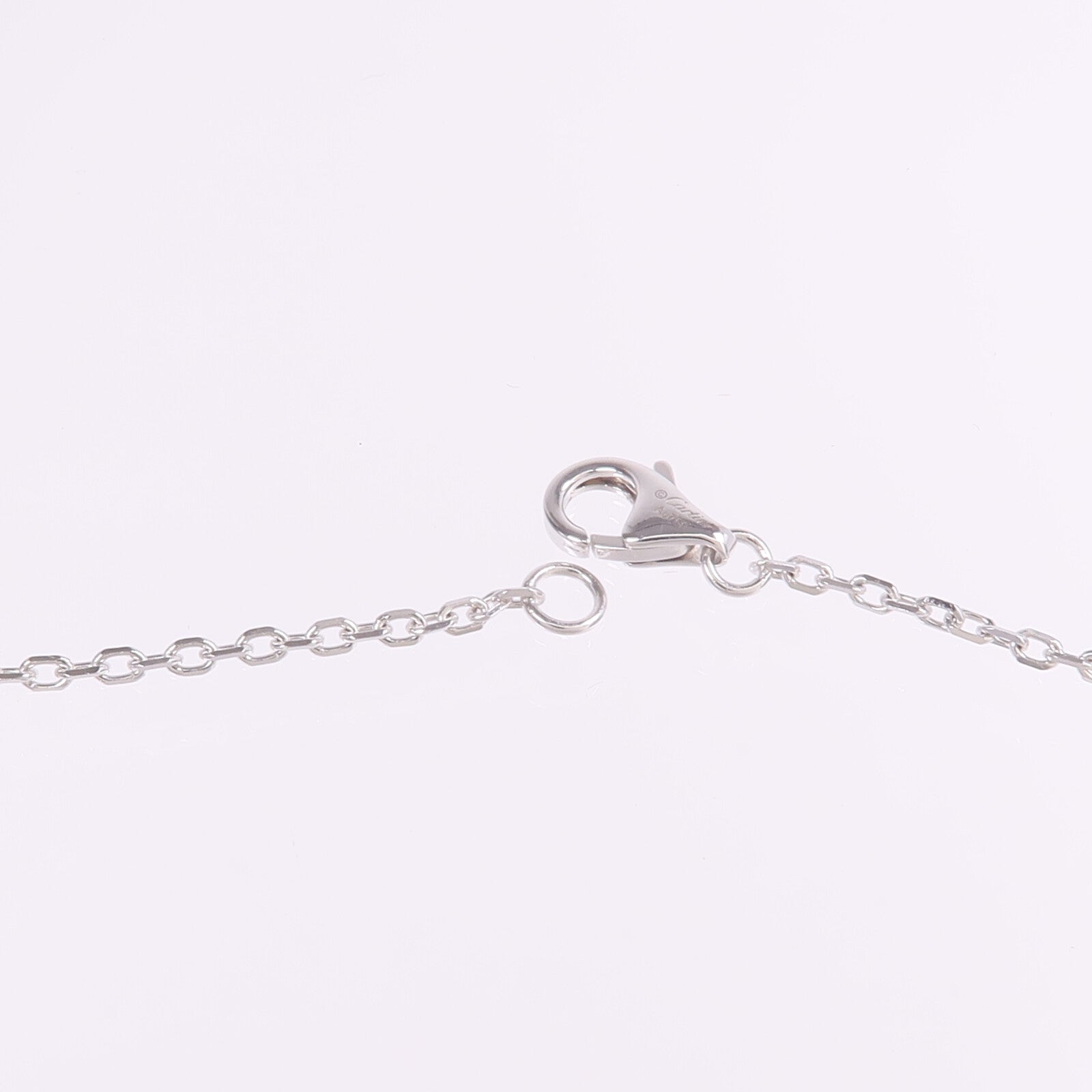 CARTIER 18K白金Love Necklace Paved Diamond項鍊