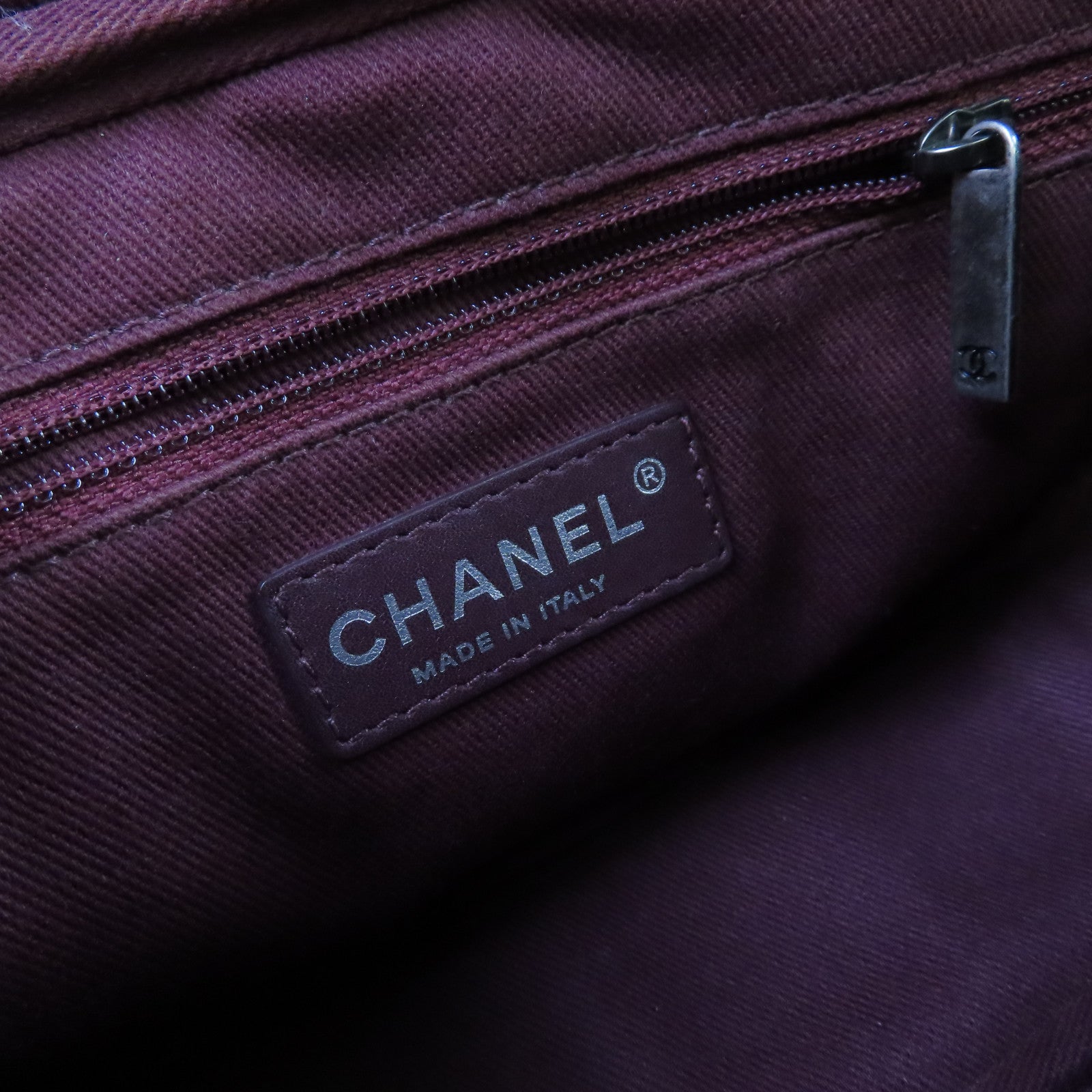 CHANEL 菱格牛皮皮革Chain Shoulder Bag銀扣鏈帶肩背袋黑色