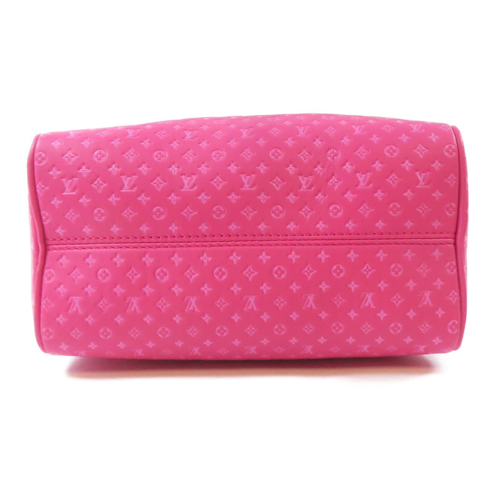 LOUIS VUITTON 牛皮皮革Speedy Bandouliere 20金扣手挽肩背兩用袋粉紅色