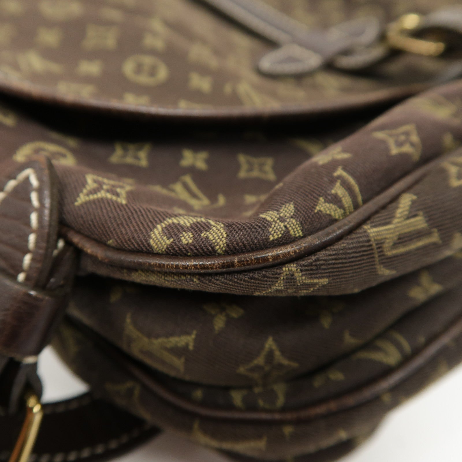 LOUIS VUITTON Monogram Mini Saumur 30金扣肩背袋棕色