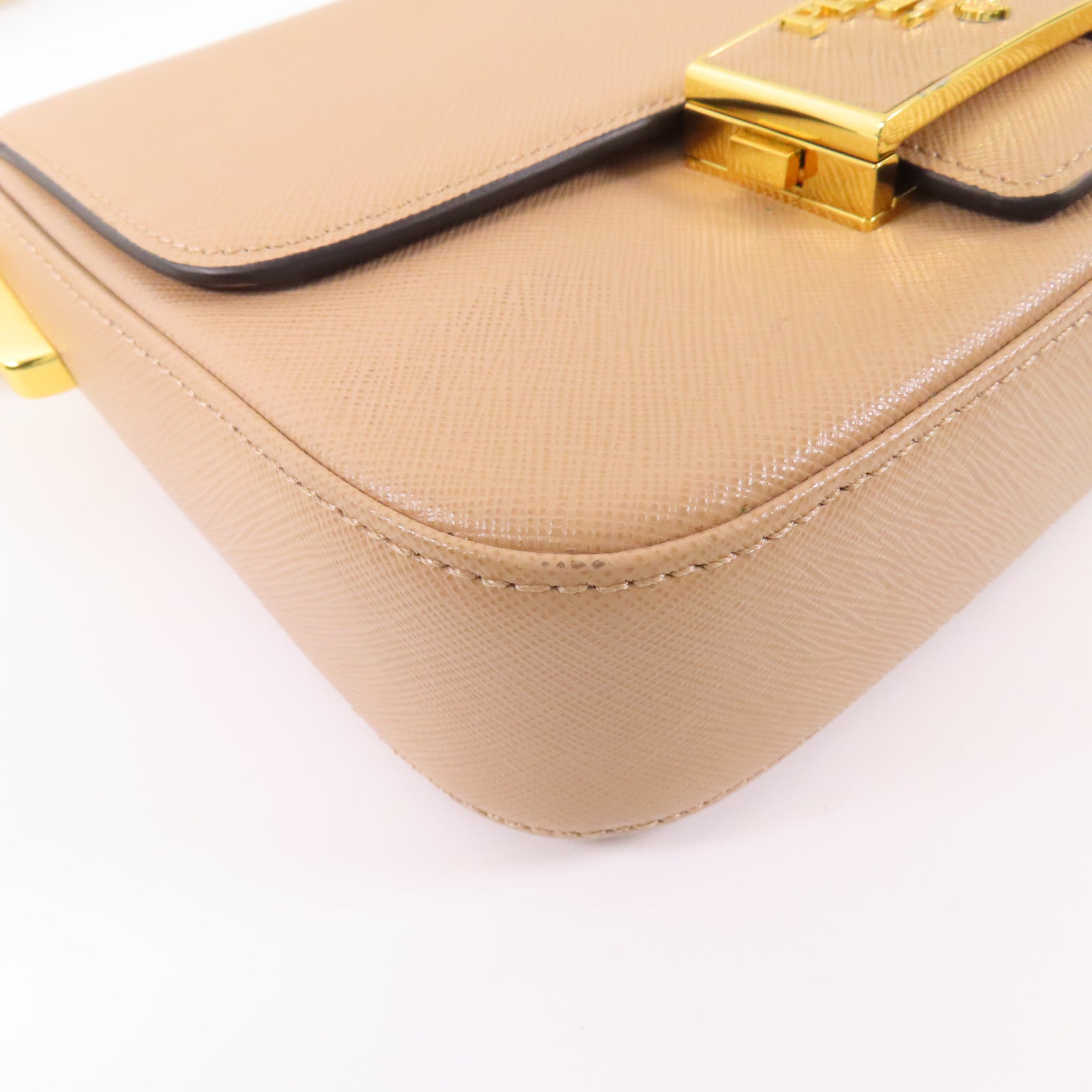 PRADA Saffiano皮革Shoulder Bag金扣肩背袋