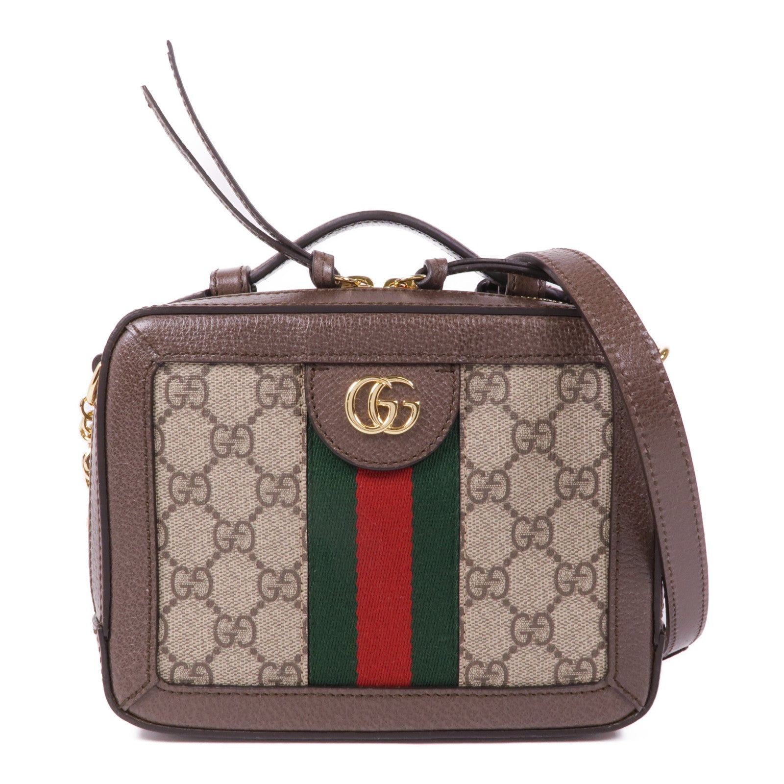 GUCCI 塗層帆布Ophidia Mini金扣手挽肩背兩用袋