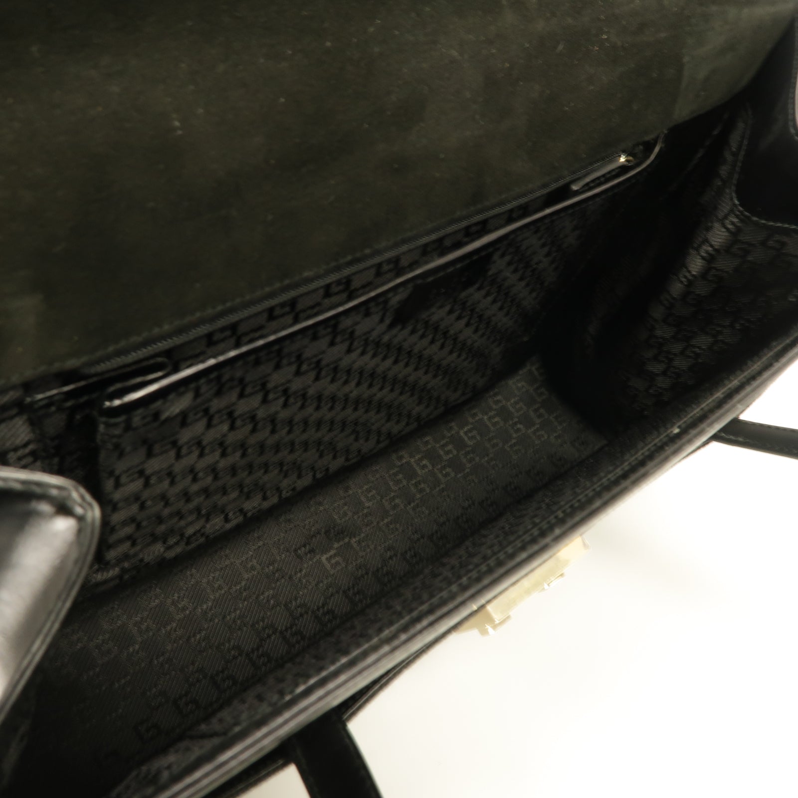 GUCCI 帆布Shoulder Bag金扣肩背袋黑色