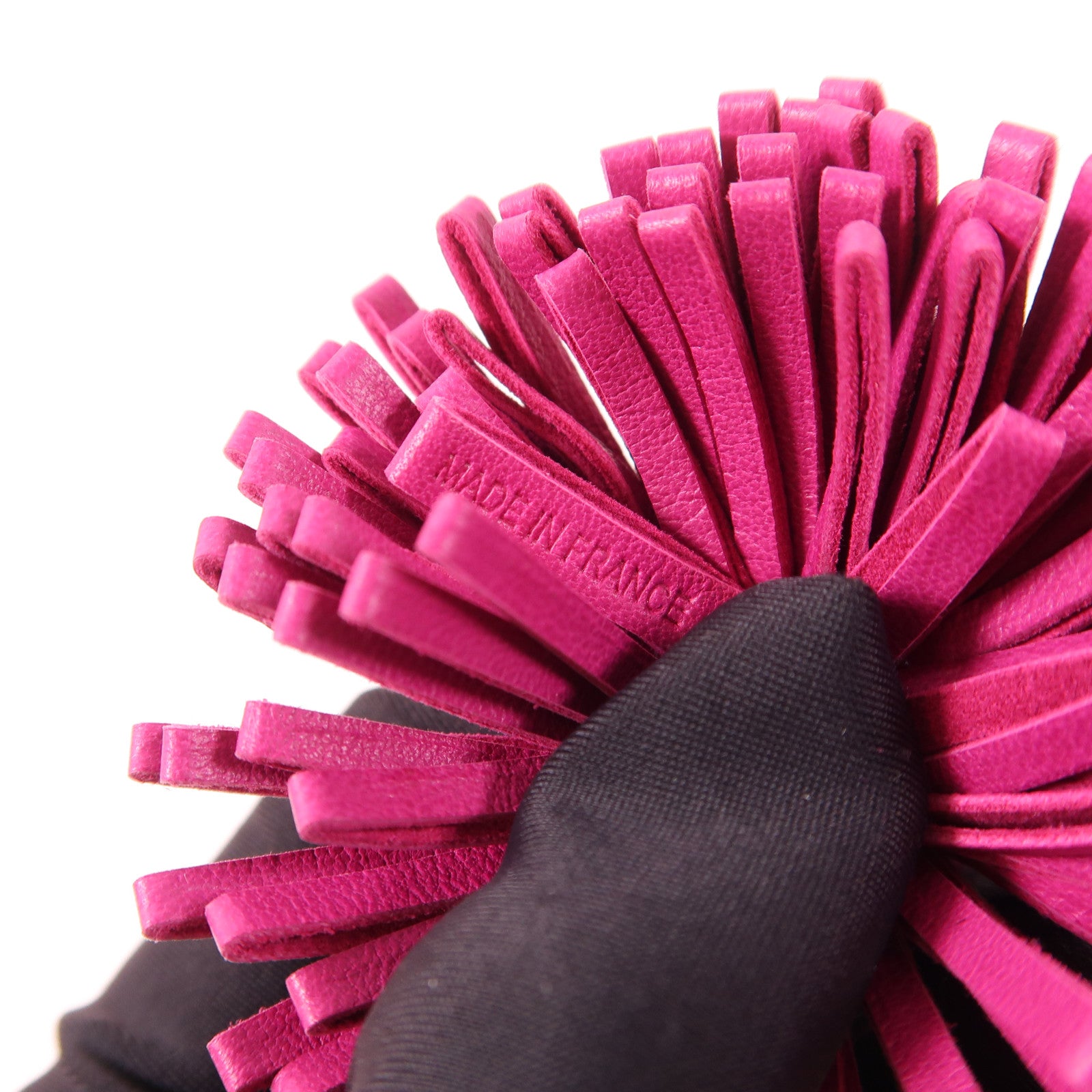 HERMES Swift皮革Duo Carmen Key Ring銀扣鑰匙圈Purple/Blue