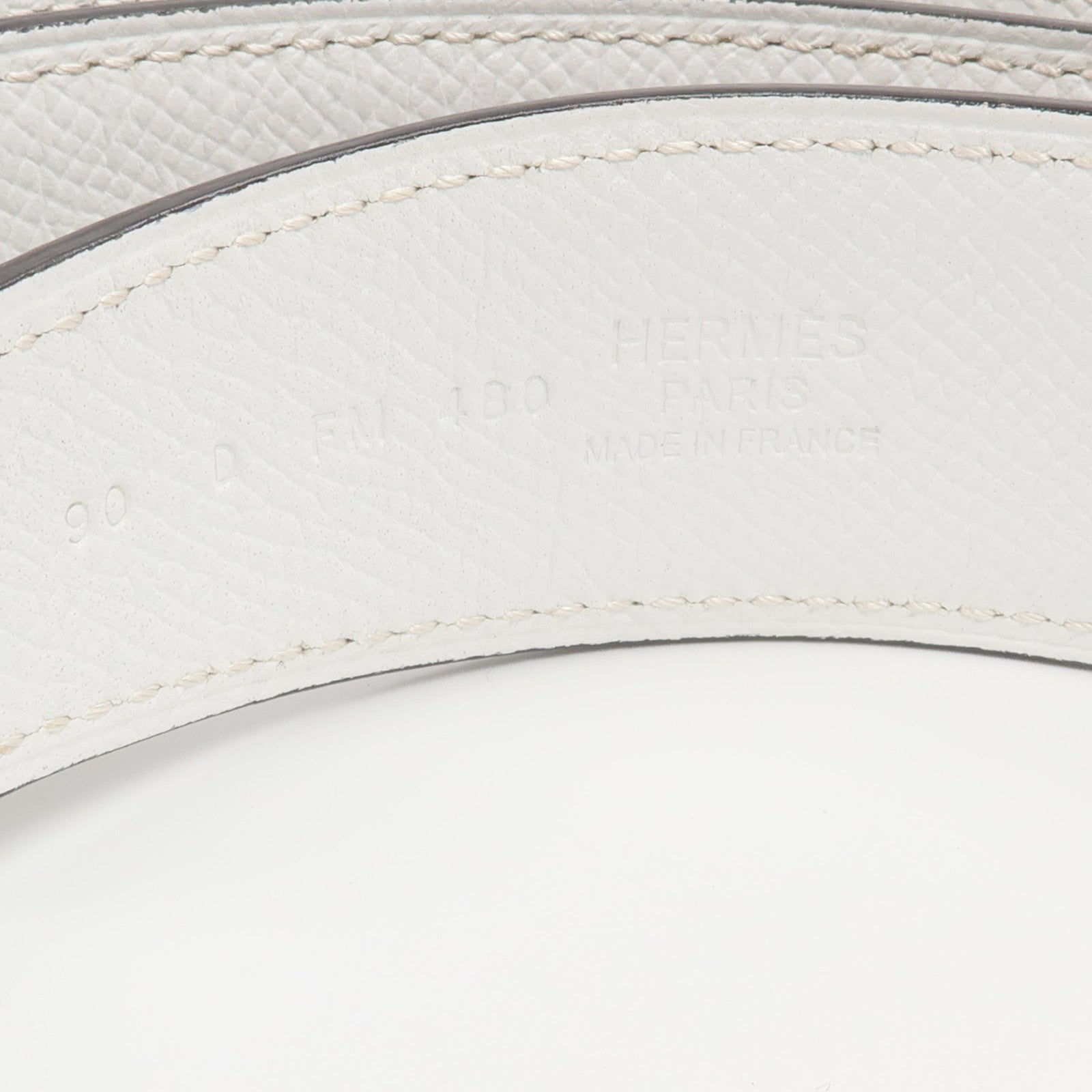 HERMES H Belt 90cm皮帶Etoupe/Blanc