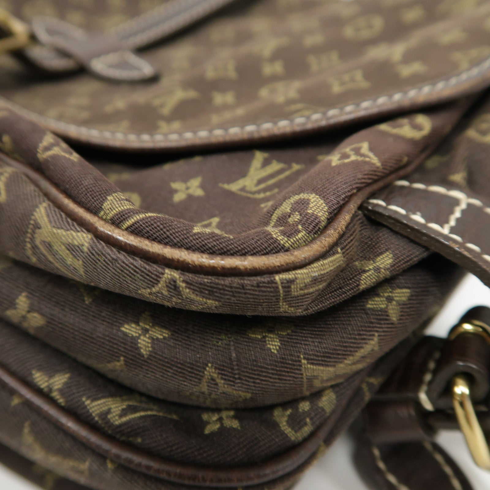 LOUIS VUITTON Monogram Mini Saumur 30金扣肩背袋棕色