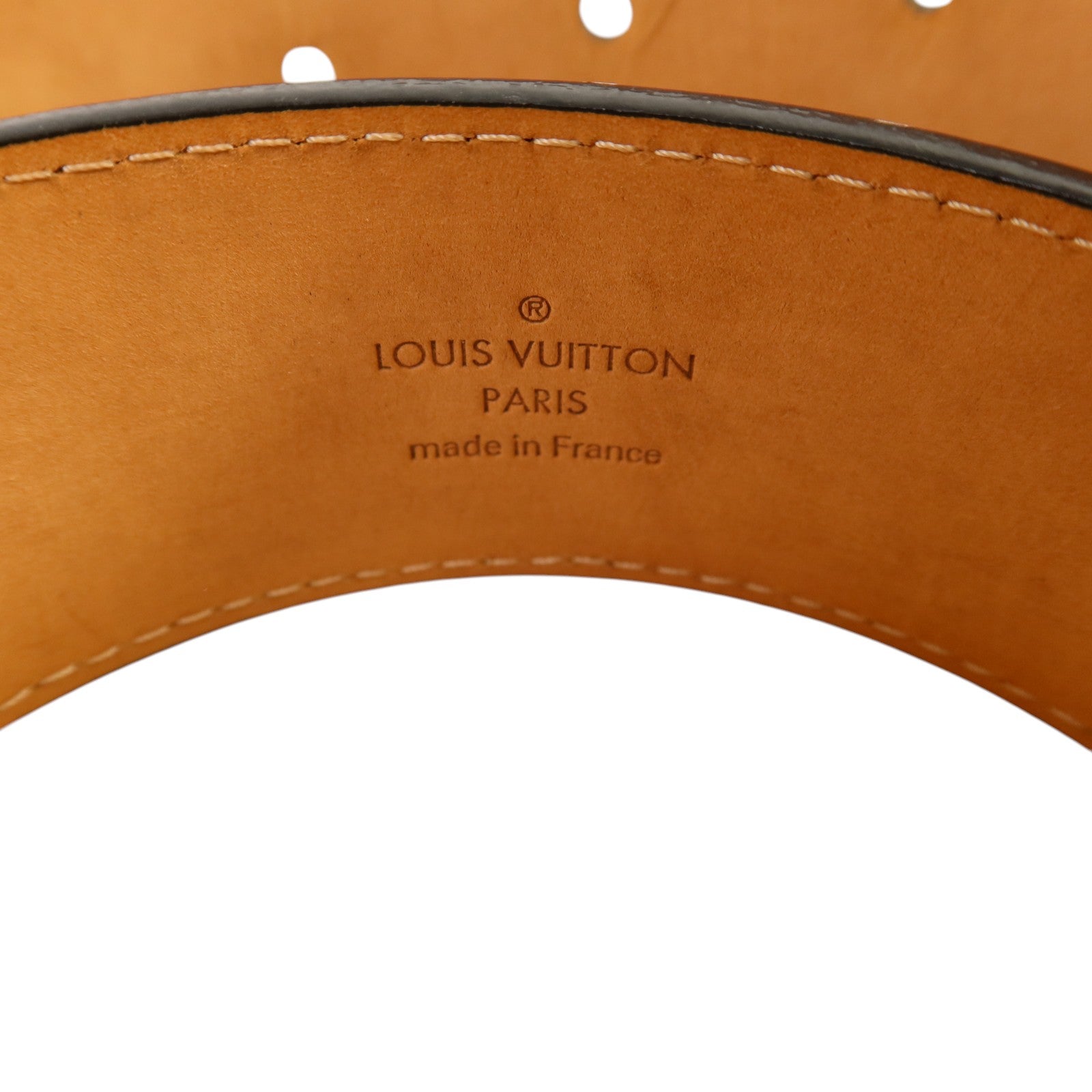 LOUIS VUITTON Epi Initials Belt 85cm銀扣皮帶