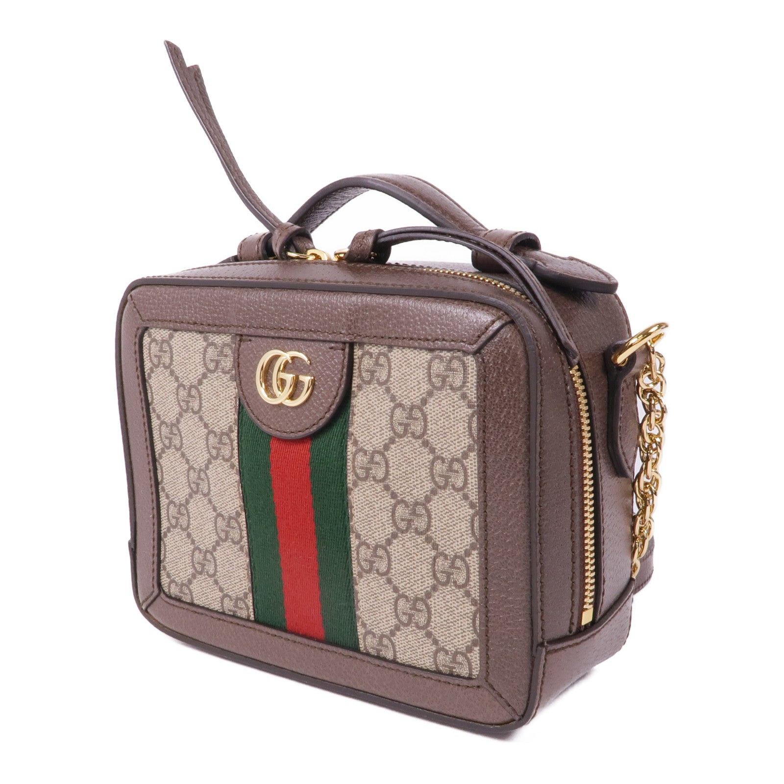 GUCCI 塗層帆布Ophidia Mini金扣手挽肩背兩用袋