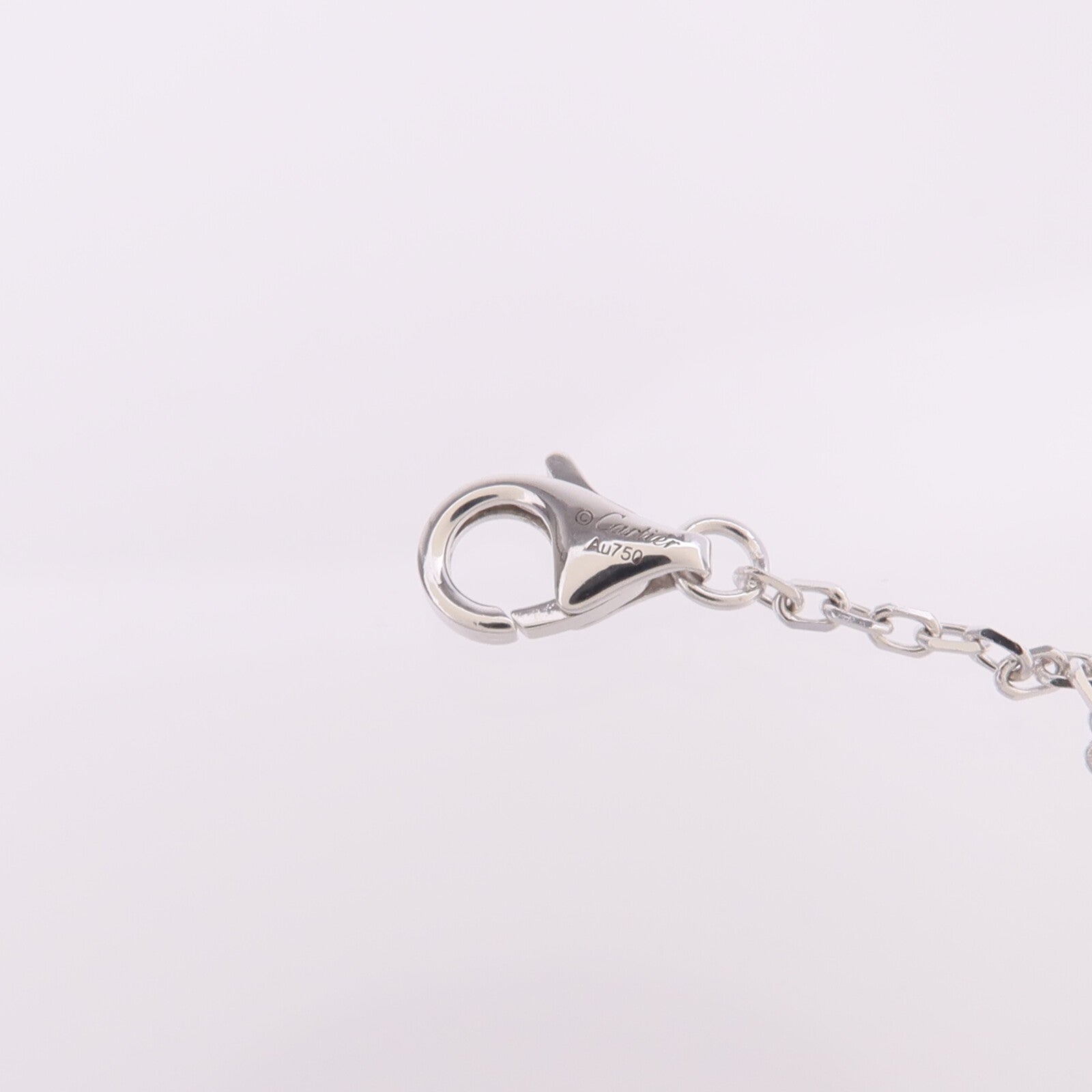CARTIER 18K白金Love Necklace Paved Diamond項鍊