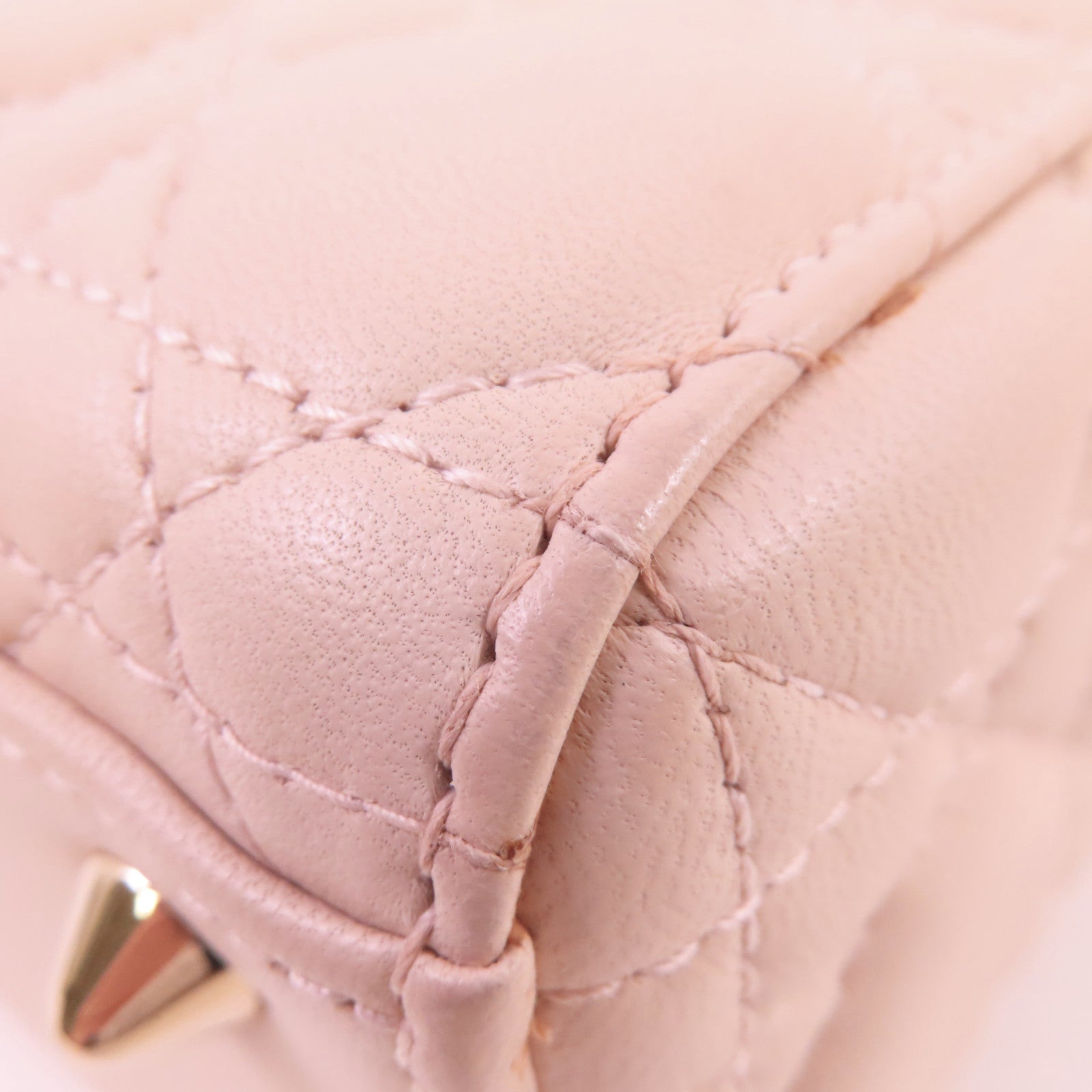 Dior 羊皮皮革Lady Dior Way Shoulder Bag金扣手挽肩背兩用袋裸色