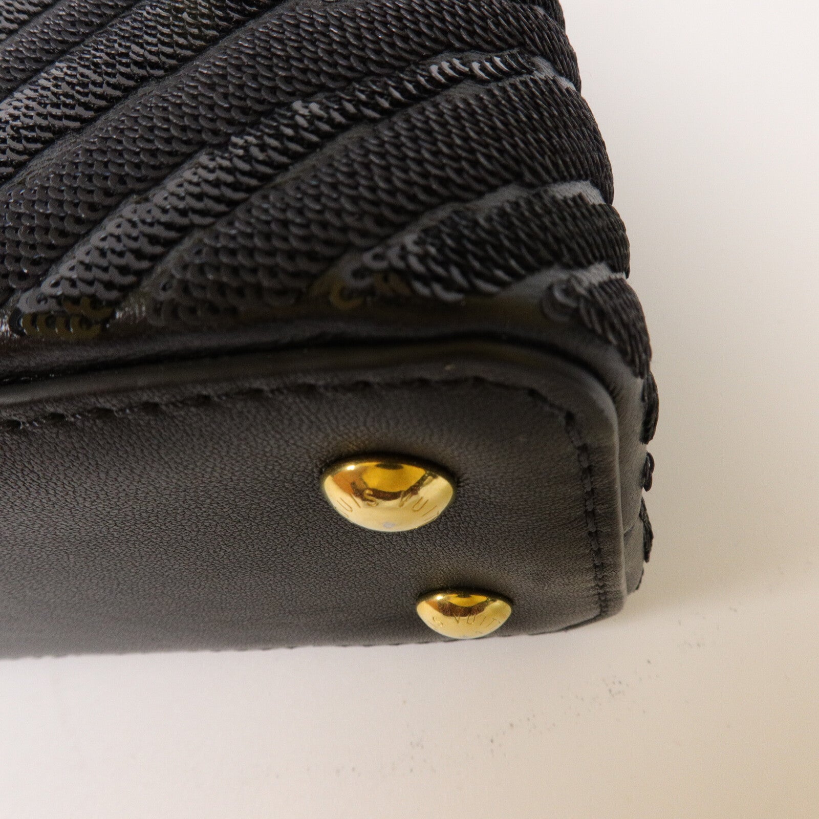 LOUIS VUITTON 牛皮皮革/Sequins Mini Capucines手挽肩背兩用袋