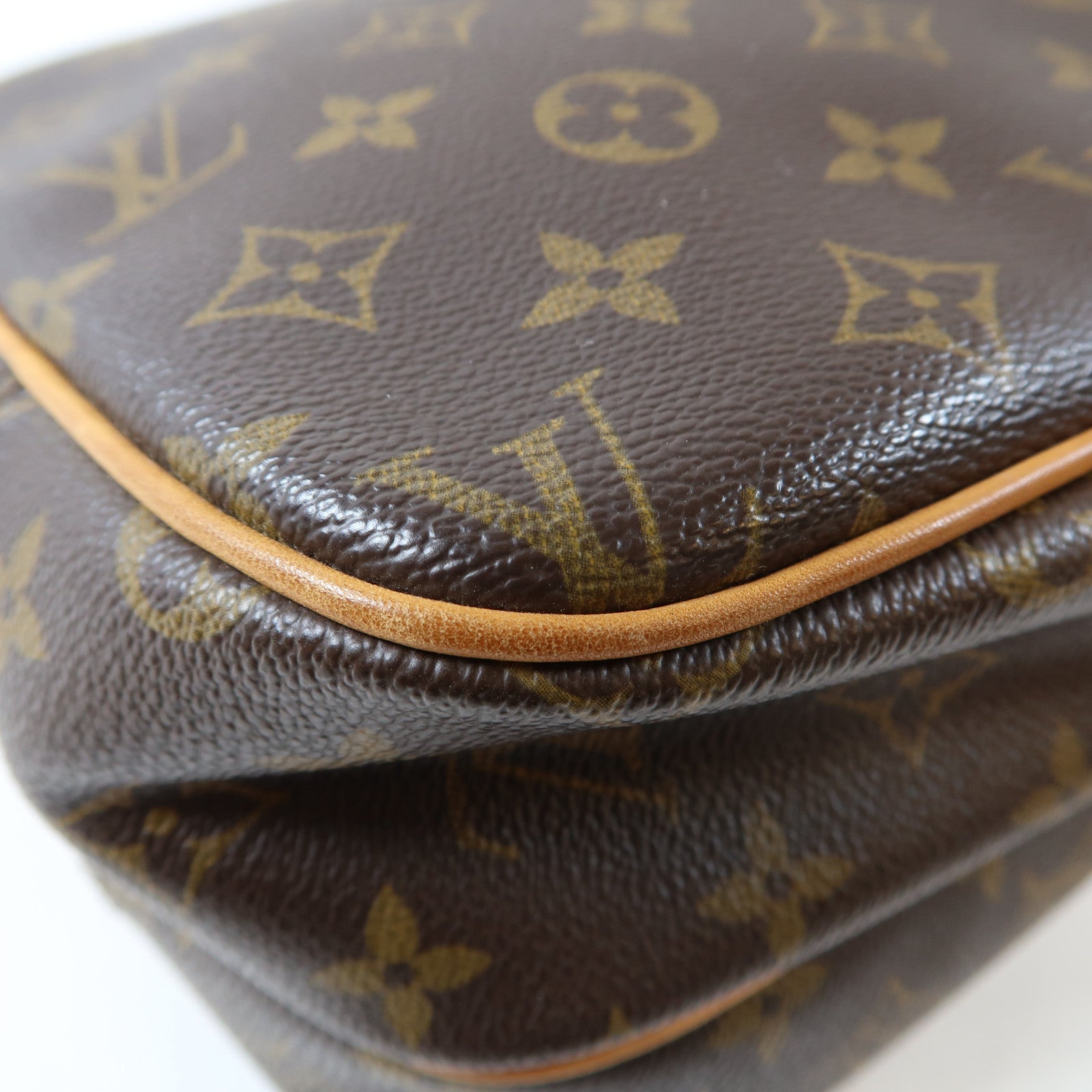 LOUIS VUITTON Monogram Reporter PM金扣肩背袋啡色