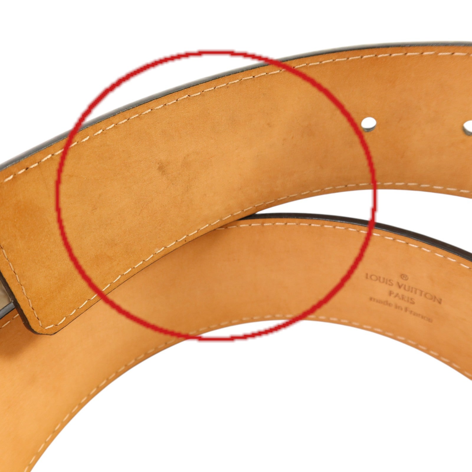 LOUIS VUITTON Epi Initials Belt 85cm銀扣皮帶