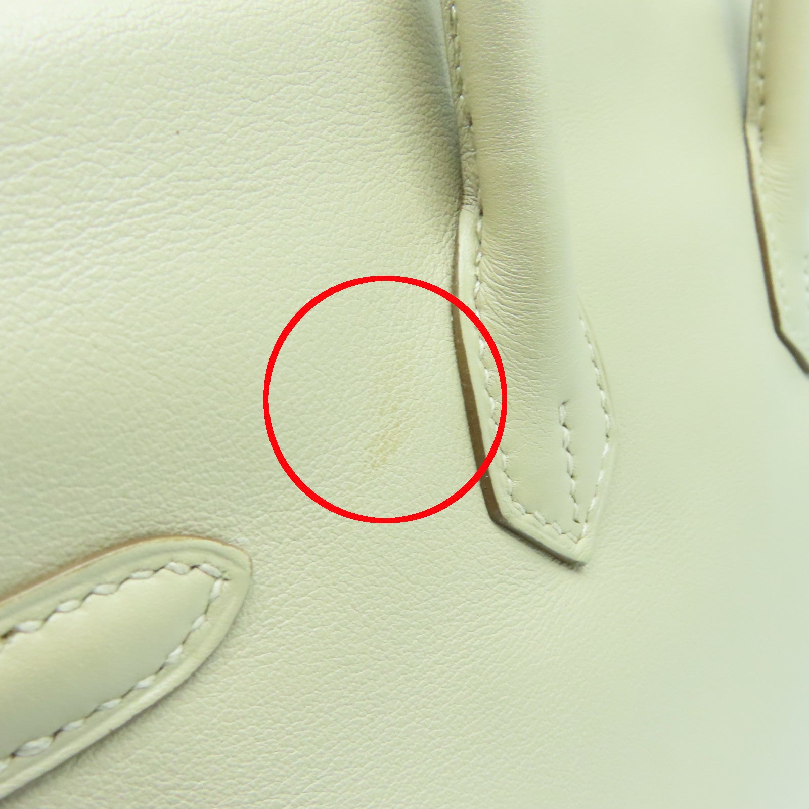 HERMES Swift皮革Birkin 25銀扣手挽袋Trench米色