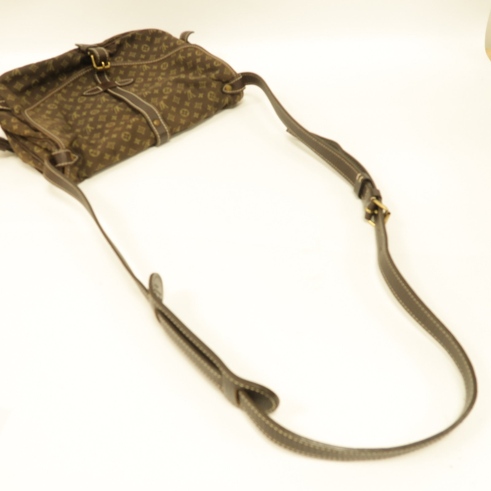LOUIS VUITTON Monogram Mini Saumur 30金扣肩背袋棕色