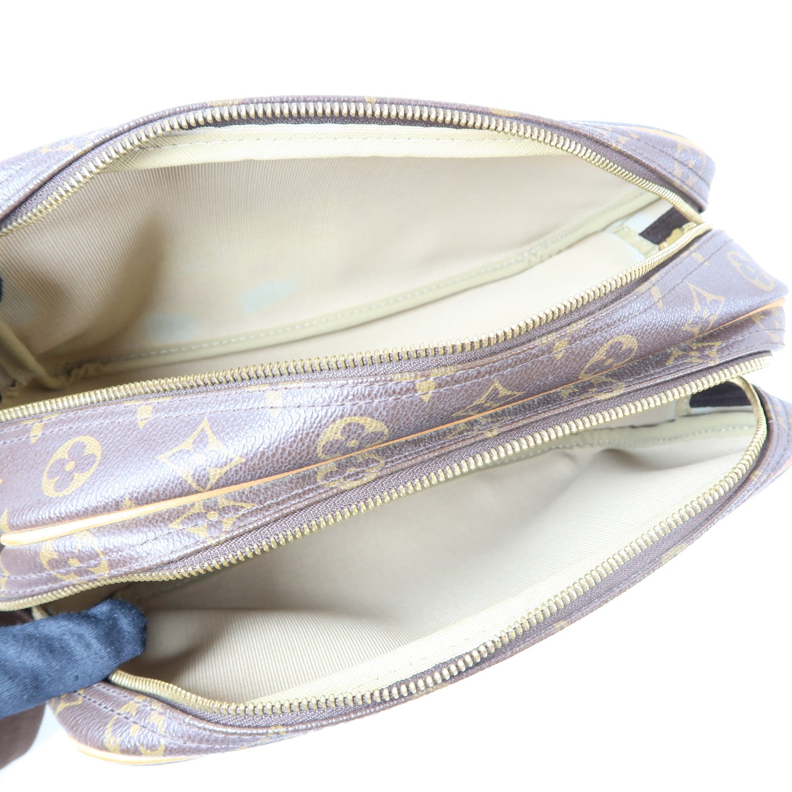 LOUIS VUITTON Monogram Reporter PM金扣肩背袋啡色