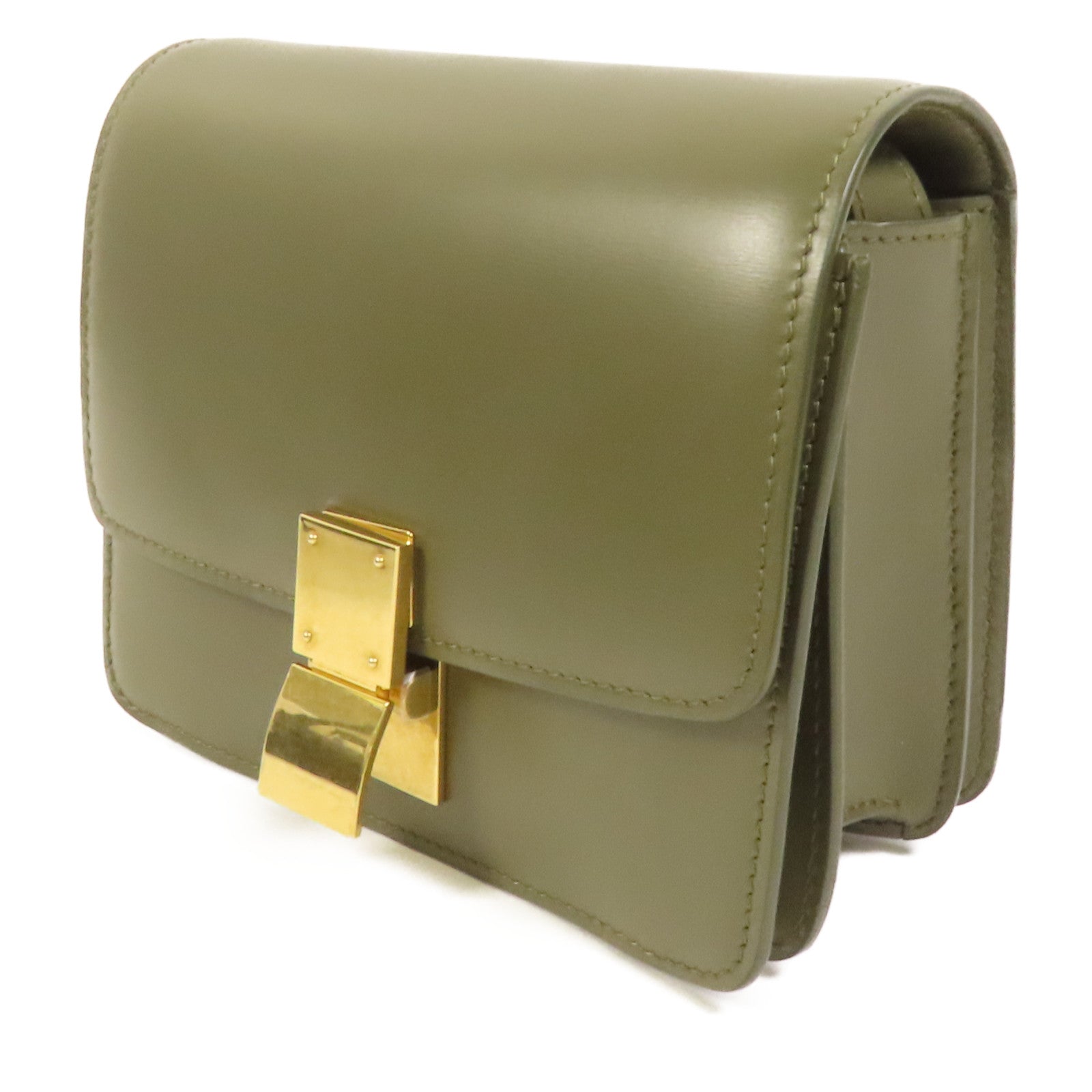 CELINE 牛皮皮革Mini Classic Box金扣肩背袋