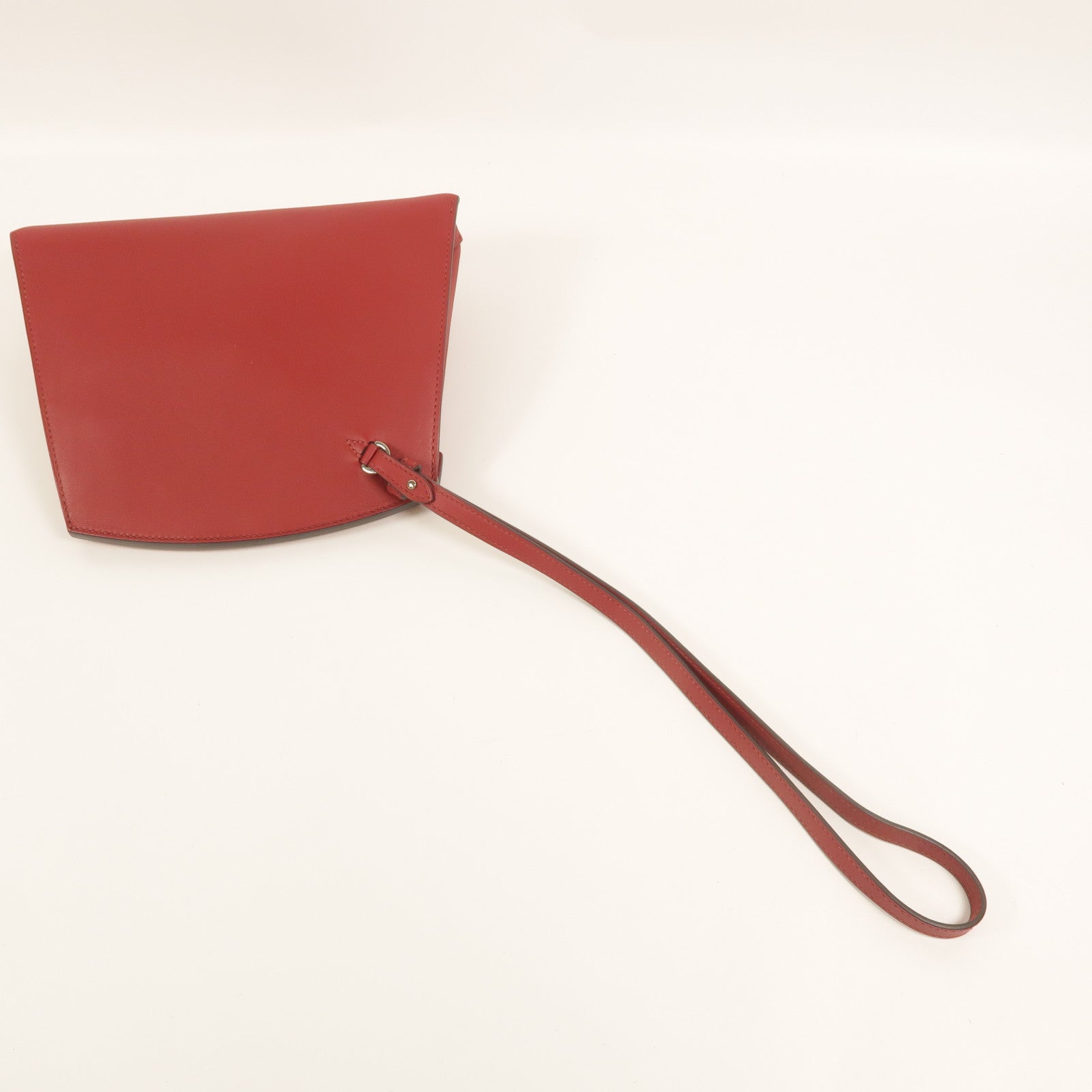 HERMES Swift/Tadelakt皮革Tutti Frutti Clutch手拿包RougeGrenat/RougeVif