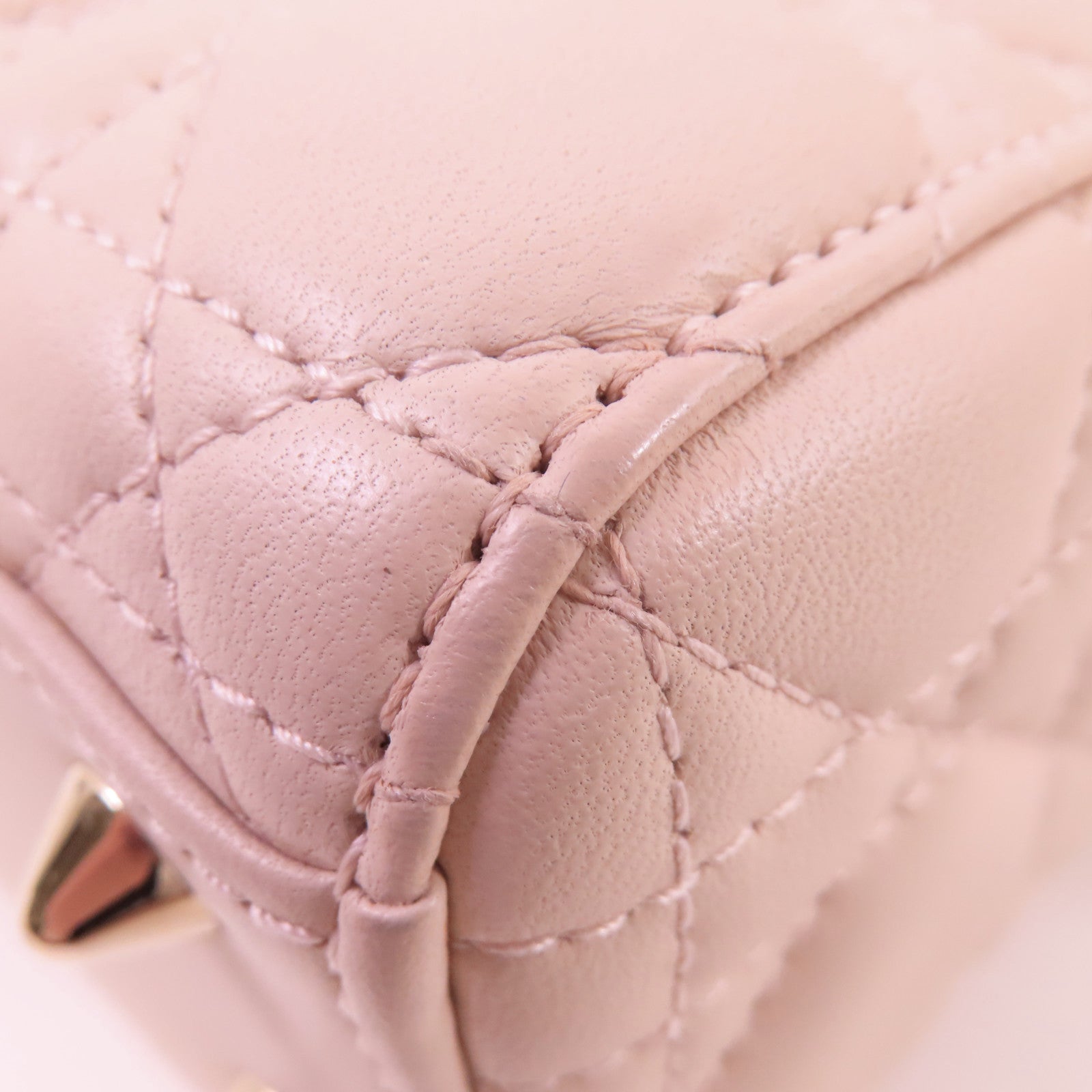 Dior 羊皮皮革Lady Dior Way Shoulder Bag金扣手挽肩背兩用袋裸色