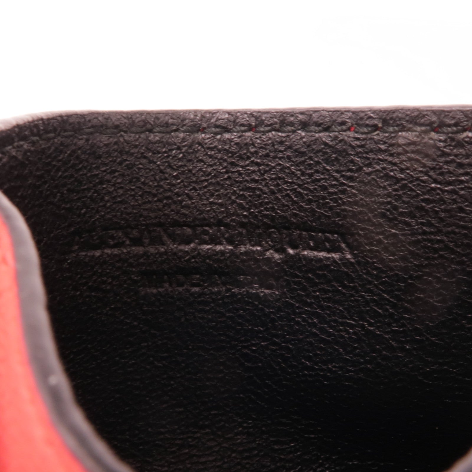 Alexander McQueen 羊皮皮革Card Case銀扣卡片套