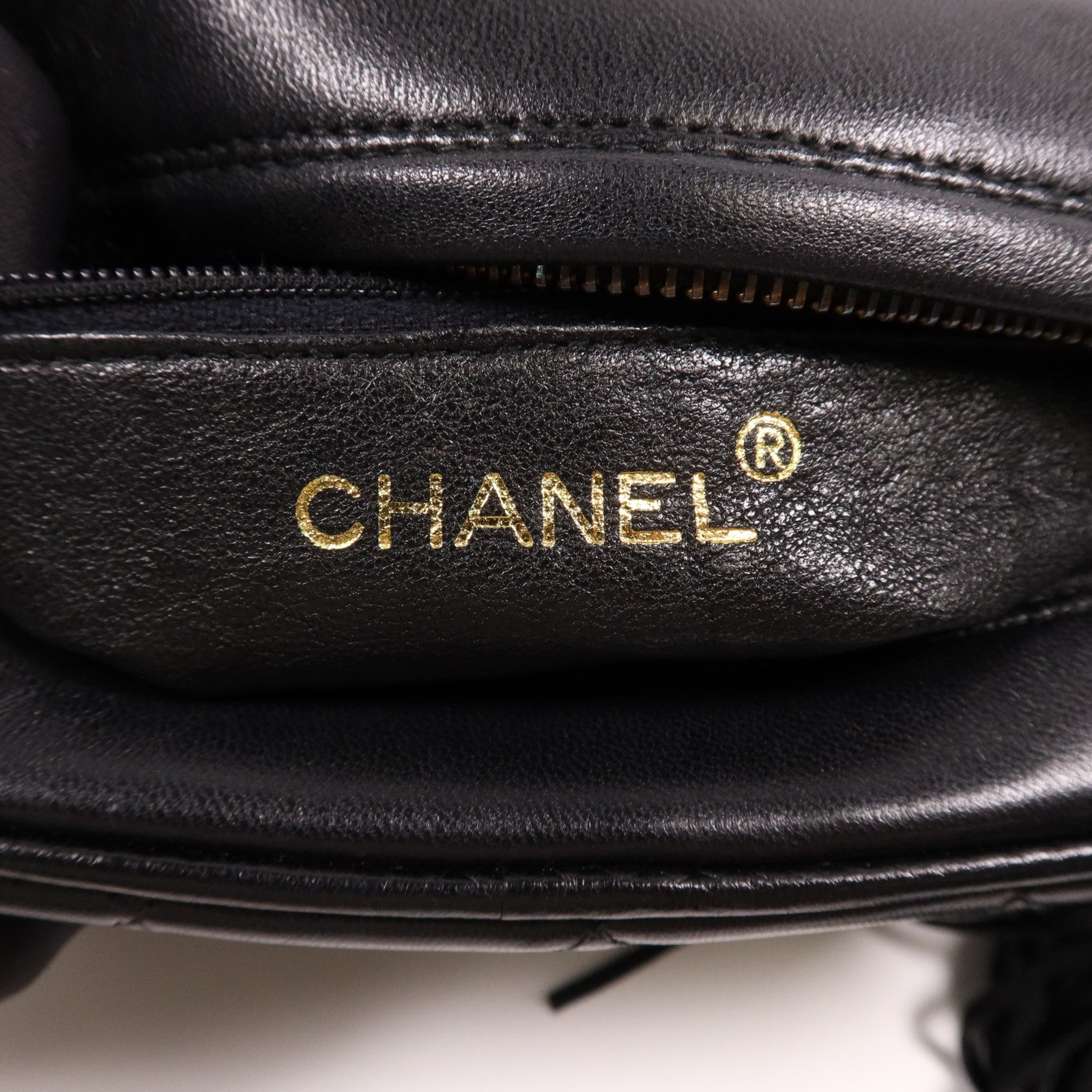 CHANEL 羊皮皮革Chain Shoulder金扣鏈帶肩背袋