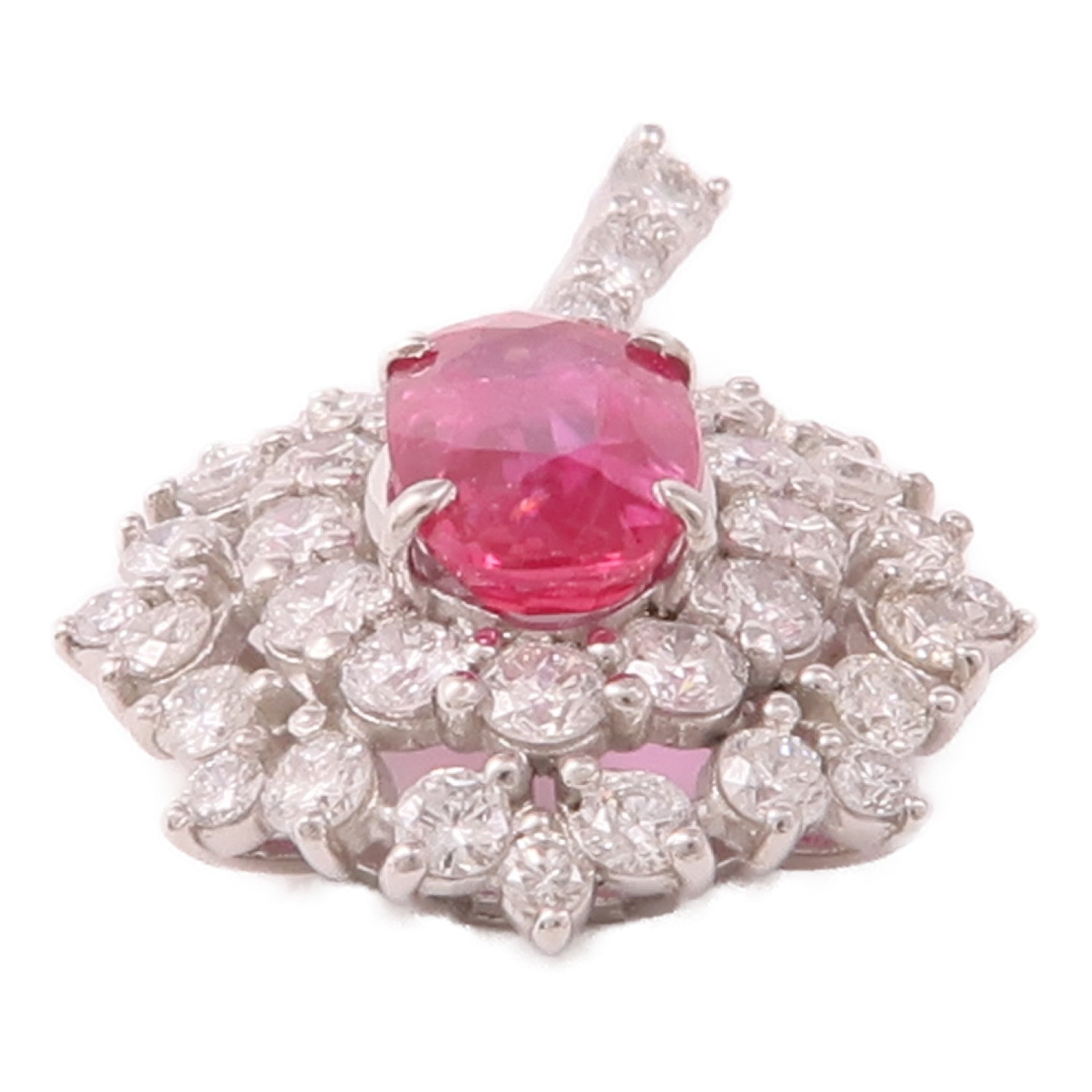 JEWELRY PT950鉑金Ruby/Diamond Pendant Top紅寶石/鑽石吊墜