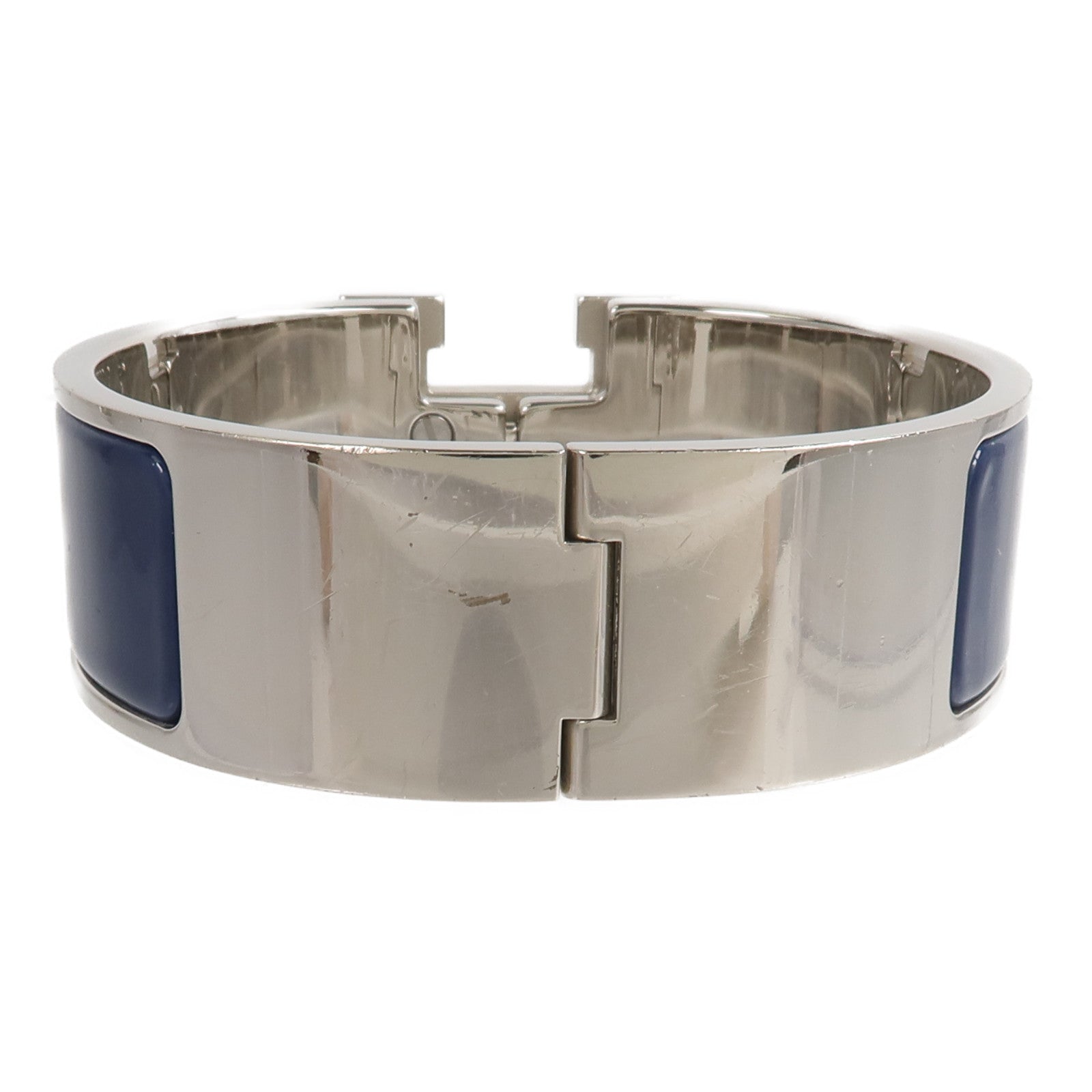 HERMES 【激減優惠】金屬/琺瑯Clic Clac H Bracelet手鐲Bleu Abysse