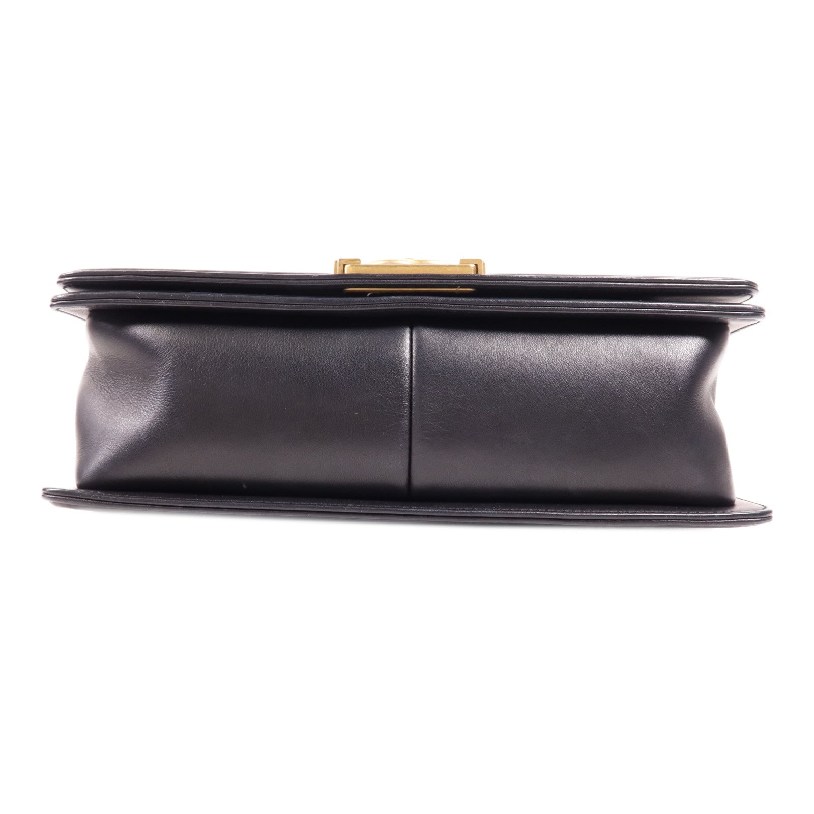 CHANEL 羊皮皮革Boy 25金扣鏈帶肩背袋