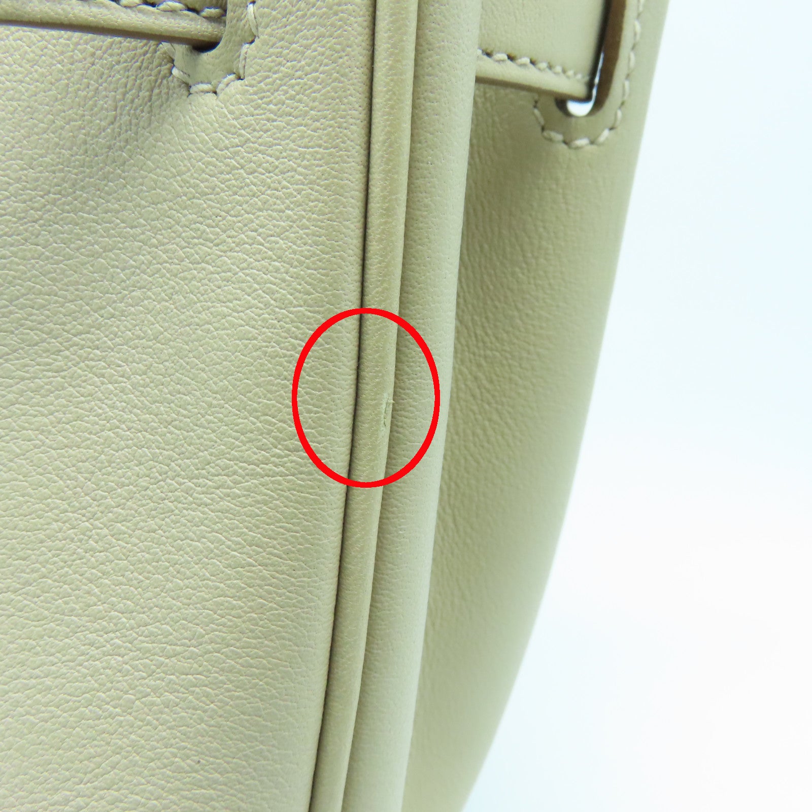 HERMES Swift皮革Birkin 25銀扣手挽袋Trench米色