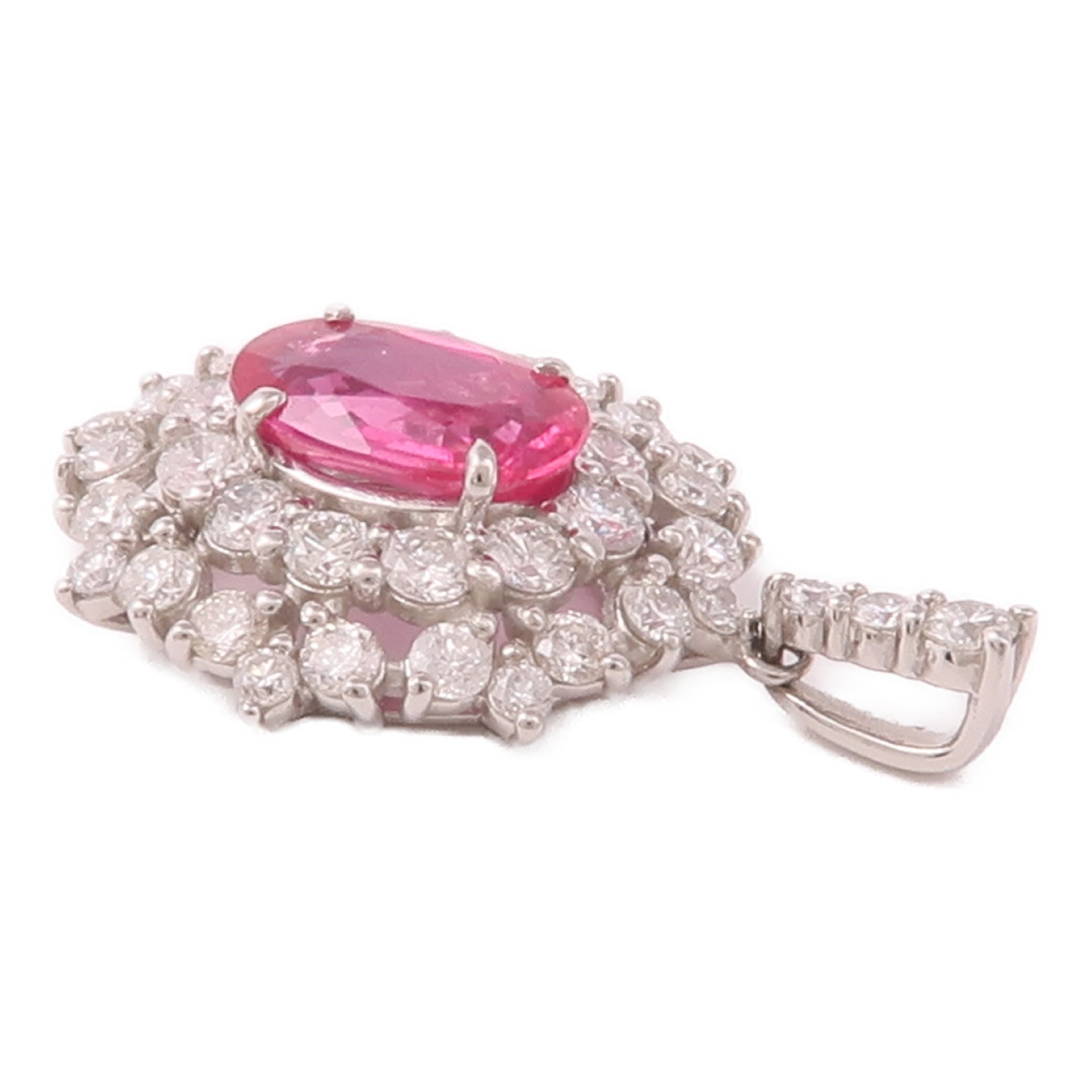JEWELRY PT950鉑金Ruby/Diamond Pendant Top紅寶石/鑽石吊墜