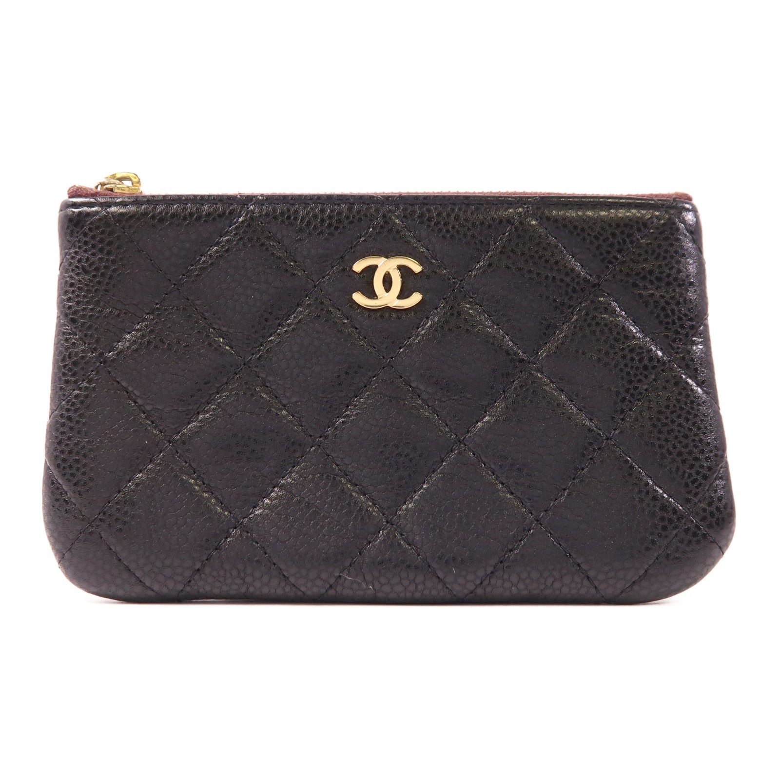 CHANEL 牛皮皮革Pouch金扣手拿包