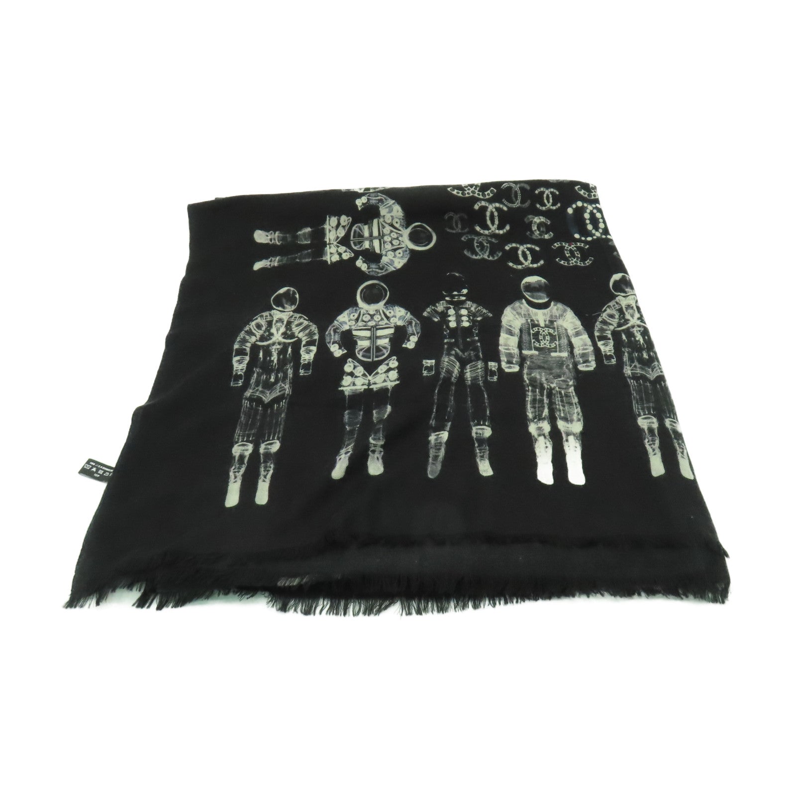 CHANEL 【激減優惠】羊絨Scarf絲巾黑色