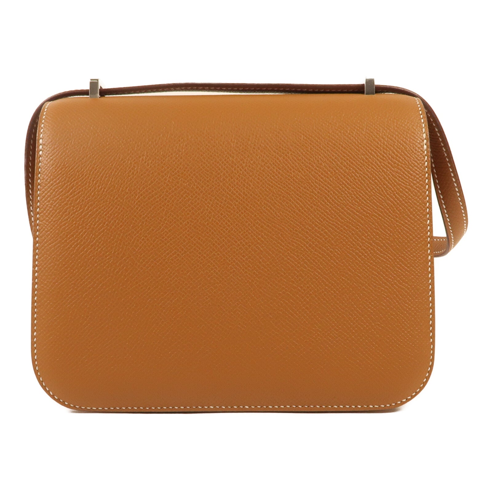 HERMES Epsom皮革Constance Mini銀扣肩背袋Gold
