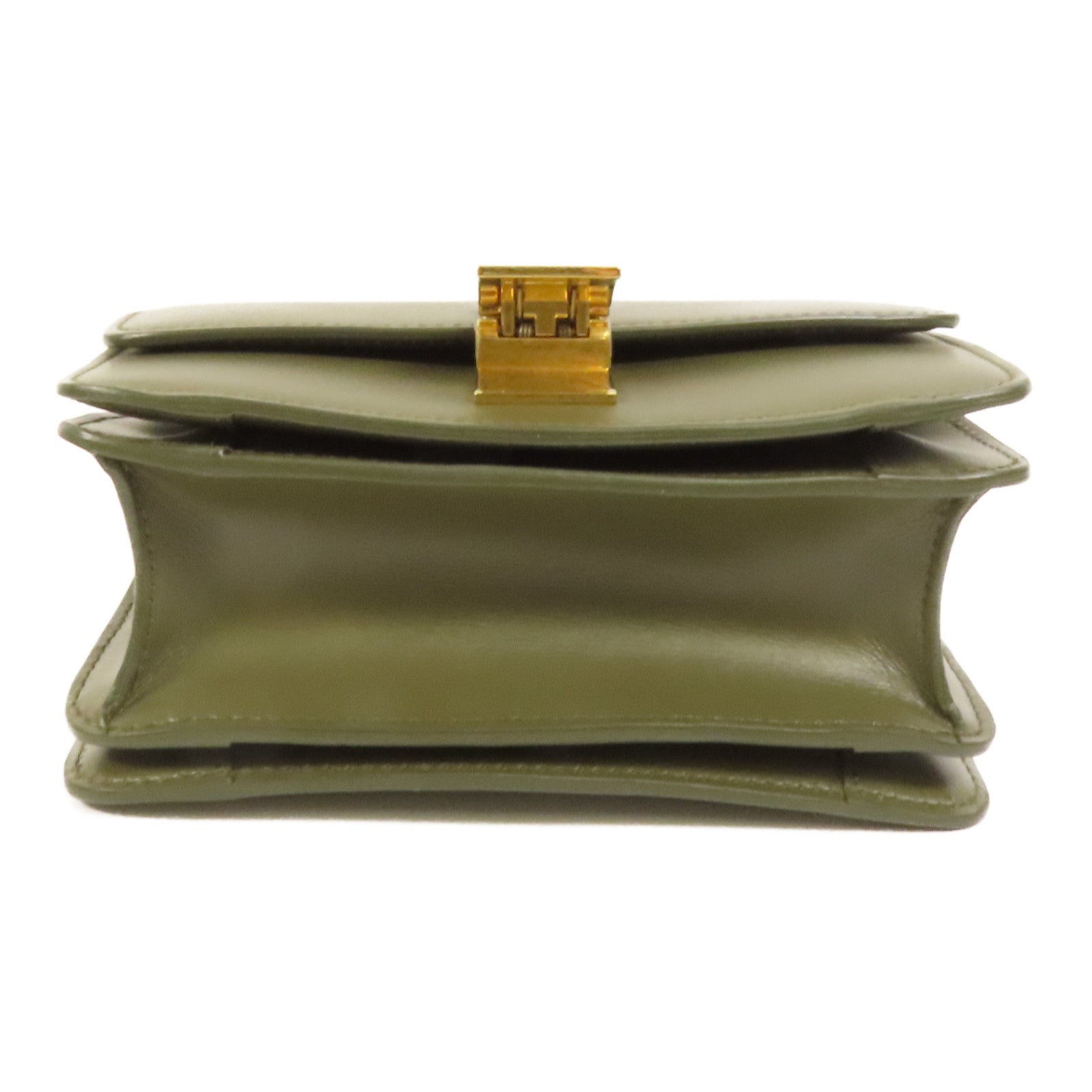 CELINE 牛皮皮革Mini Classic Box金扣肩背袋