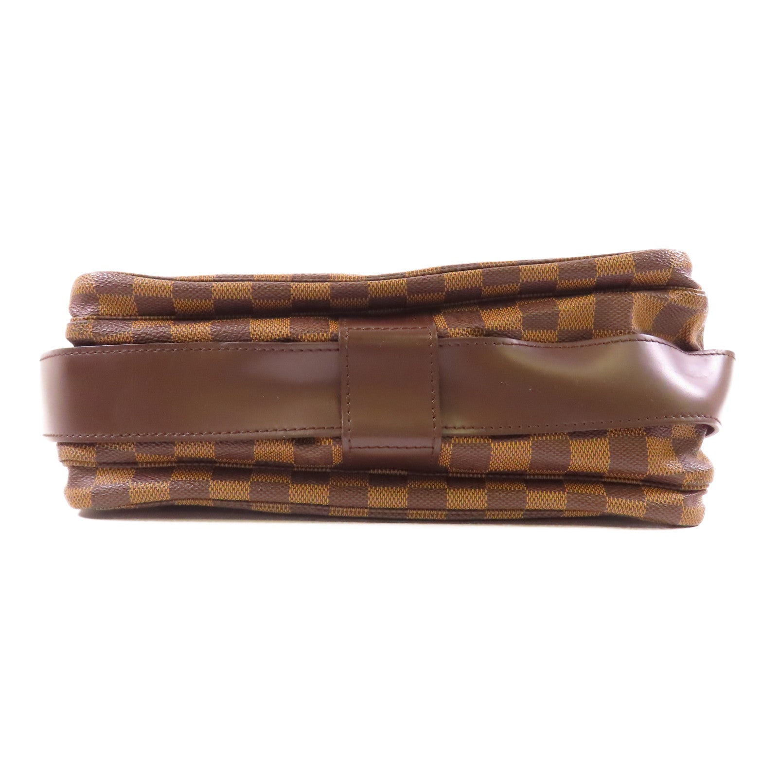 LOUIS VUITTON Damier Naviglio金扣肩背袋棕色