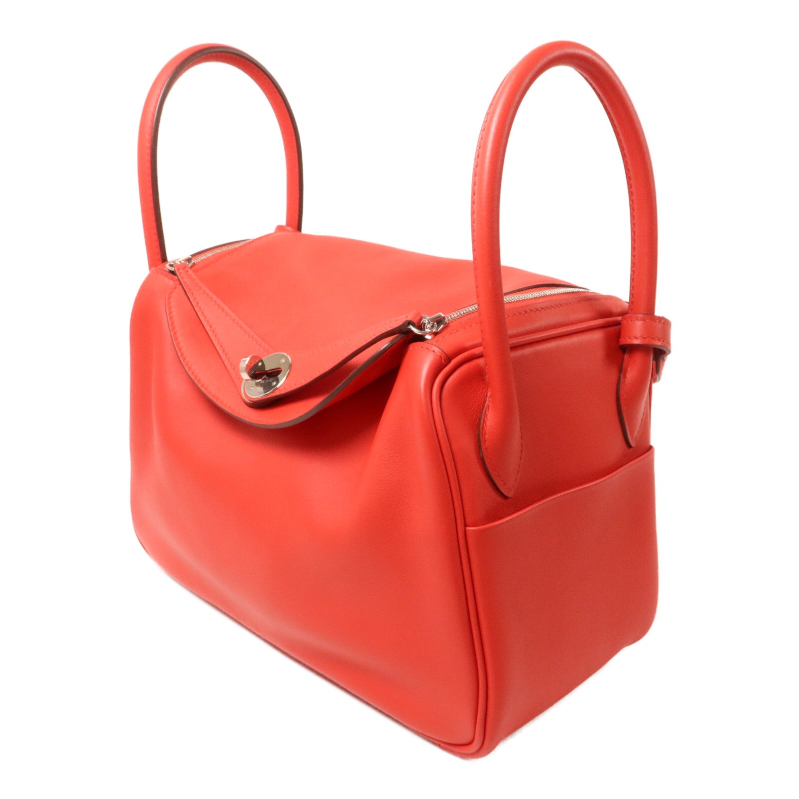 HERMES Swift皮革/Epsom皮革Lindy 26手挽肩背兩用袋Rouge de Coeur