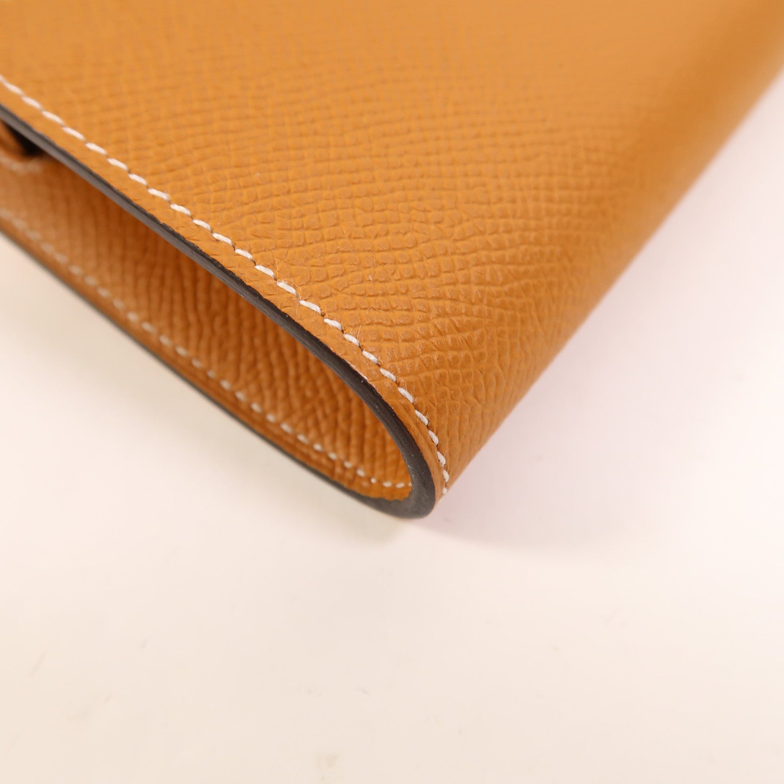 HERMES Epsom皮革Kelly To Go銀扣肩背袋Gold