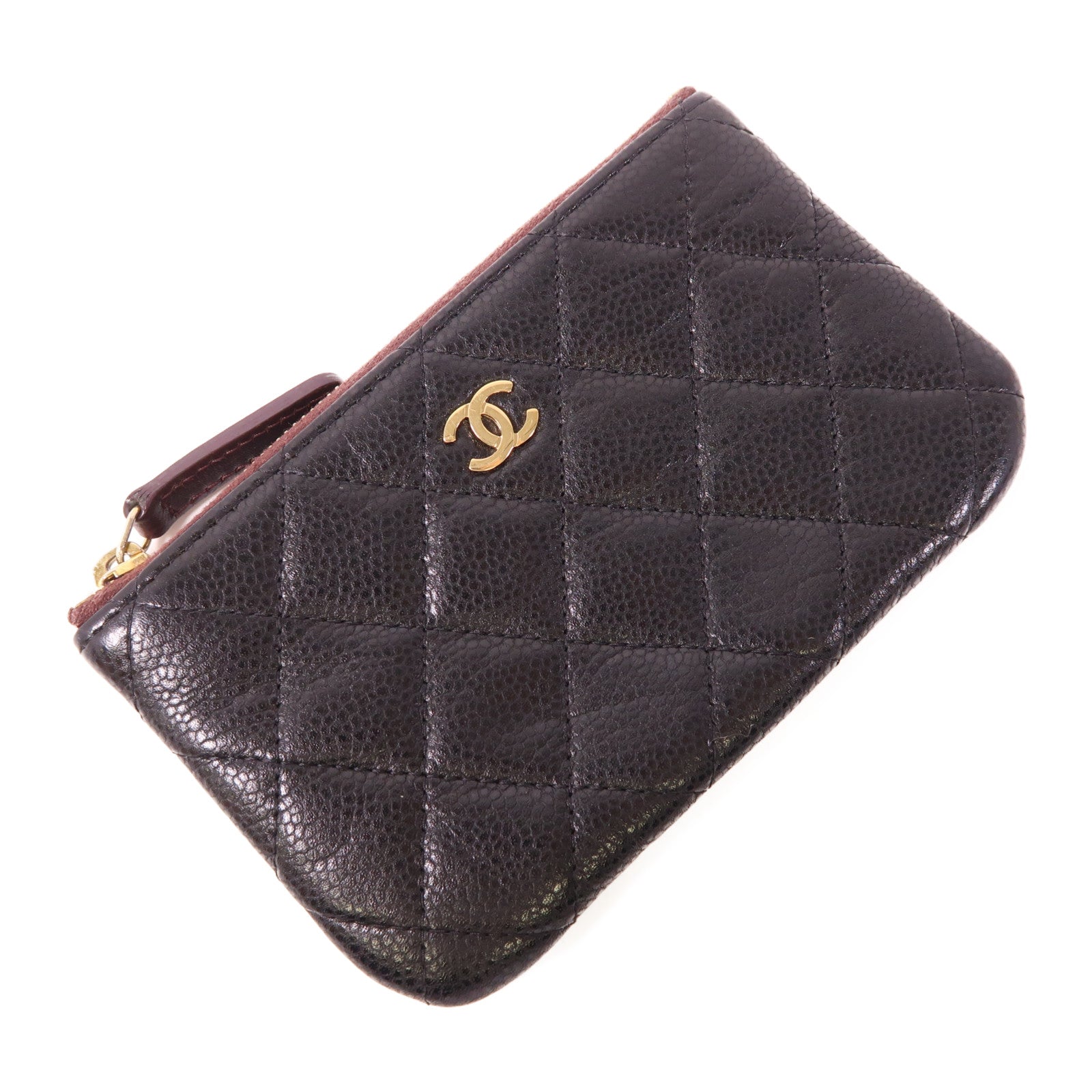 CHANEL 牛皮皮革Pouch金扣手拿包