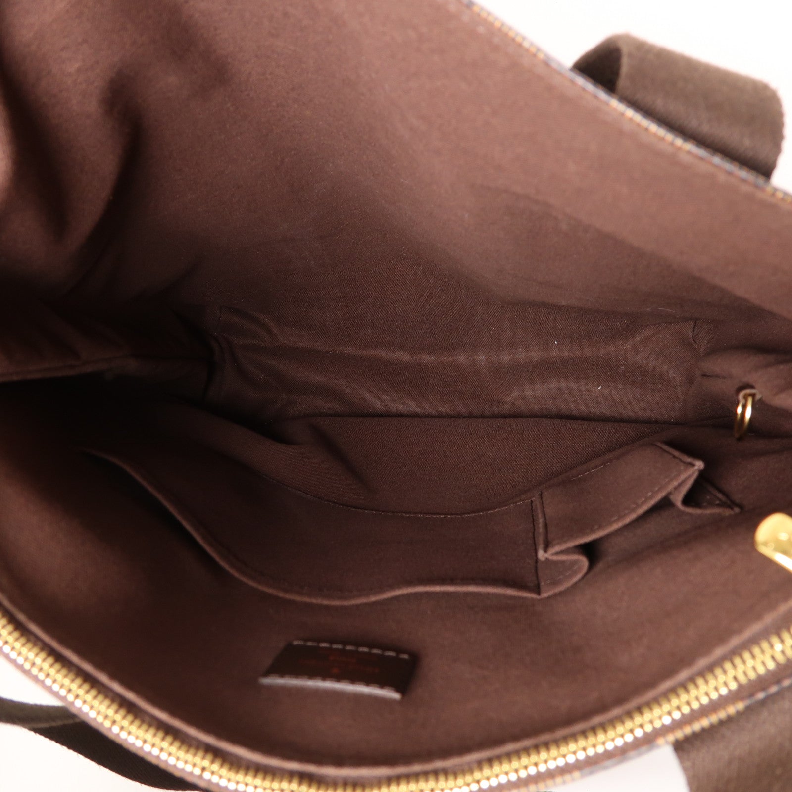 LOUIS VUITTON Damier Beaubourg金扣肩背袋棕色