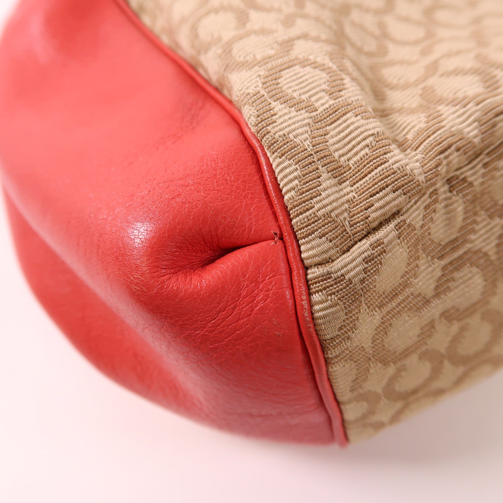 COACH 帆布/皮革Shoulder Bag金扣肩背袋