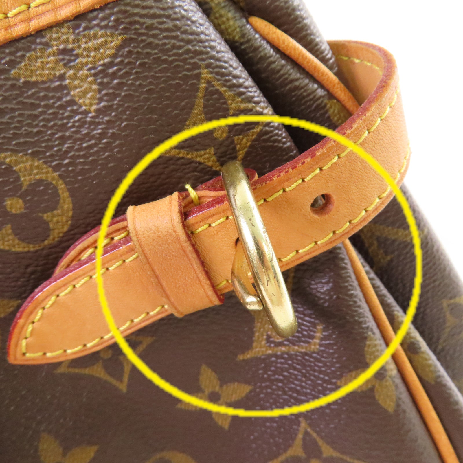 LOUIS VUITTON Monogram Batignolles Horizontal Shoulder Bag金扣肩背袋啡色