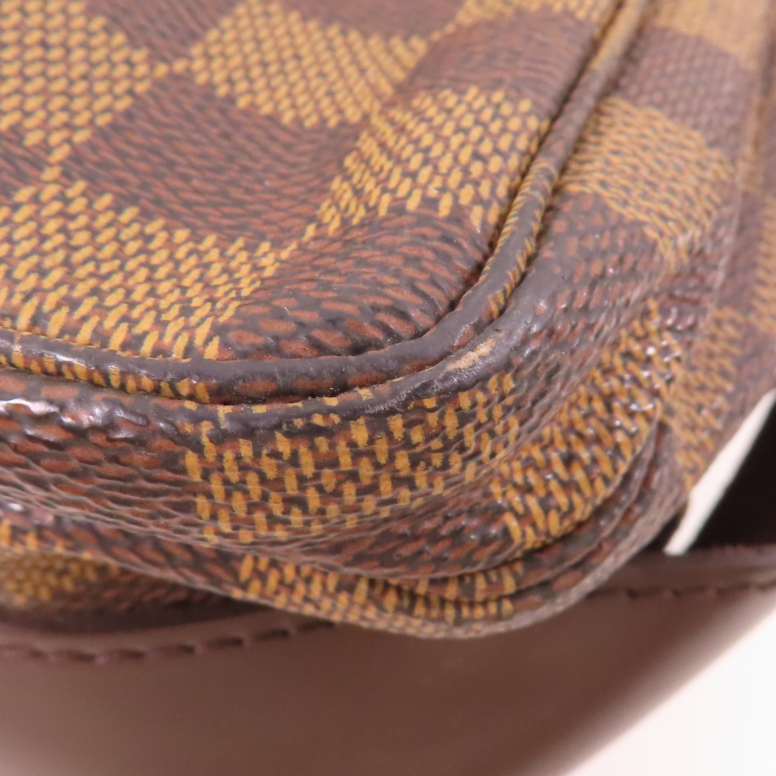 LOUIS VUITTON LV GHW Naviglio Shoulder Messenger Bag N45255 Damier Brown